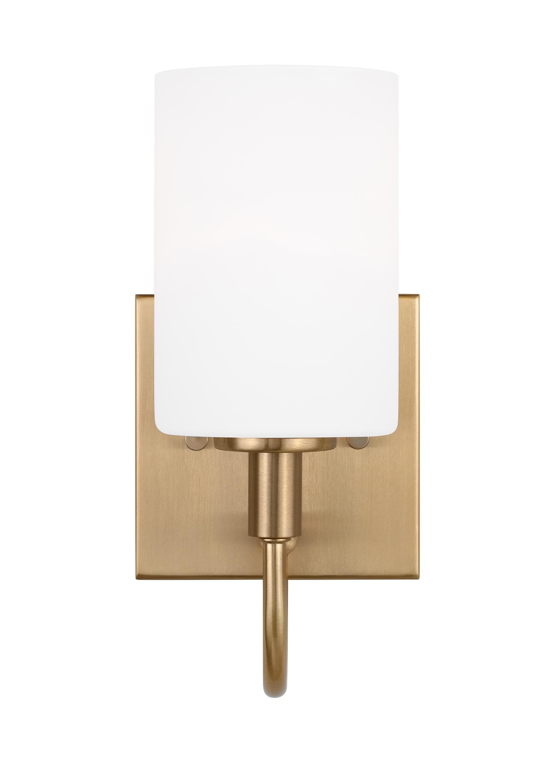 Satin Brass Oak Moore Dimmable 1-Light Bath Sconce
