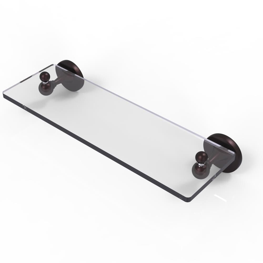 Antique Bronze Glass Vanity Shelf with Beveled Edges