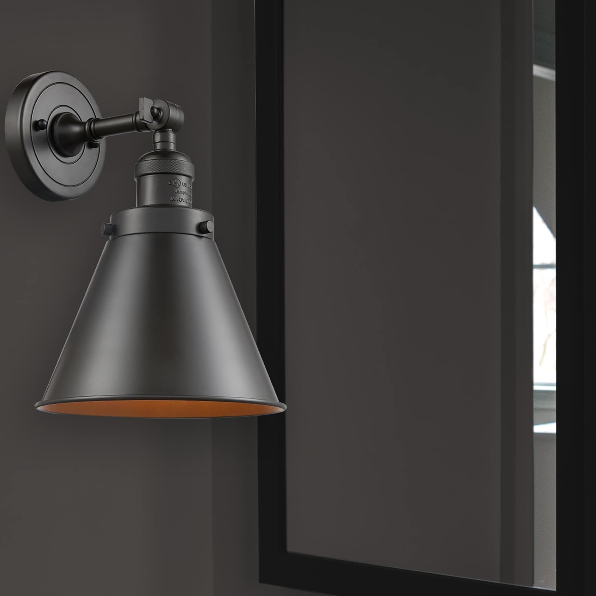 Bronze 13" Dimmable Direct Wired Electric Sconce
