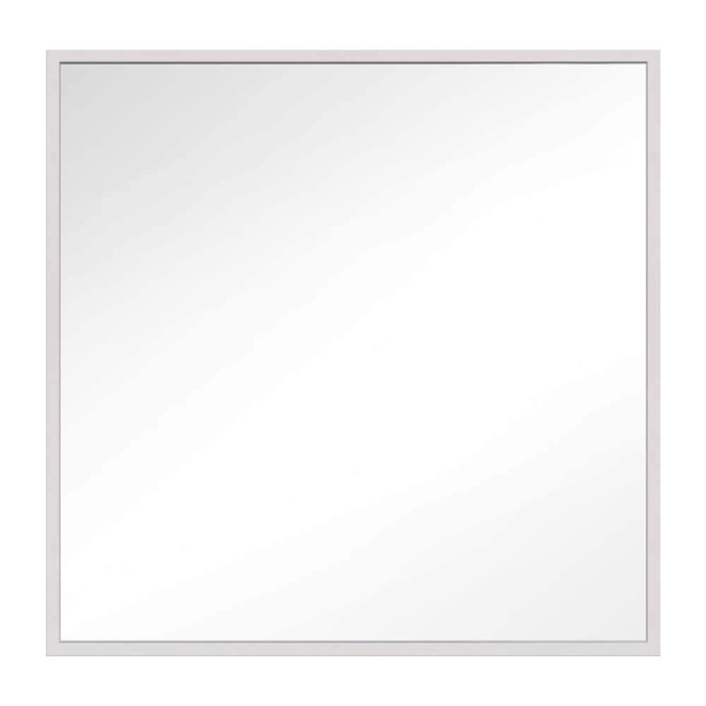 Sleek 28" Square Full-Length Wood Frame Mirror