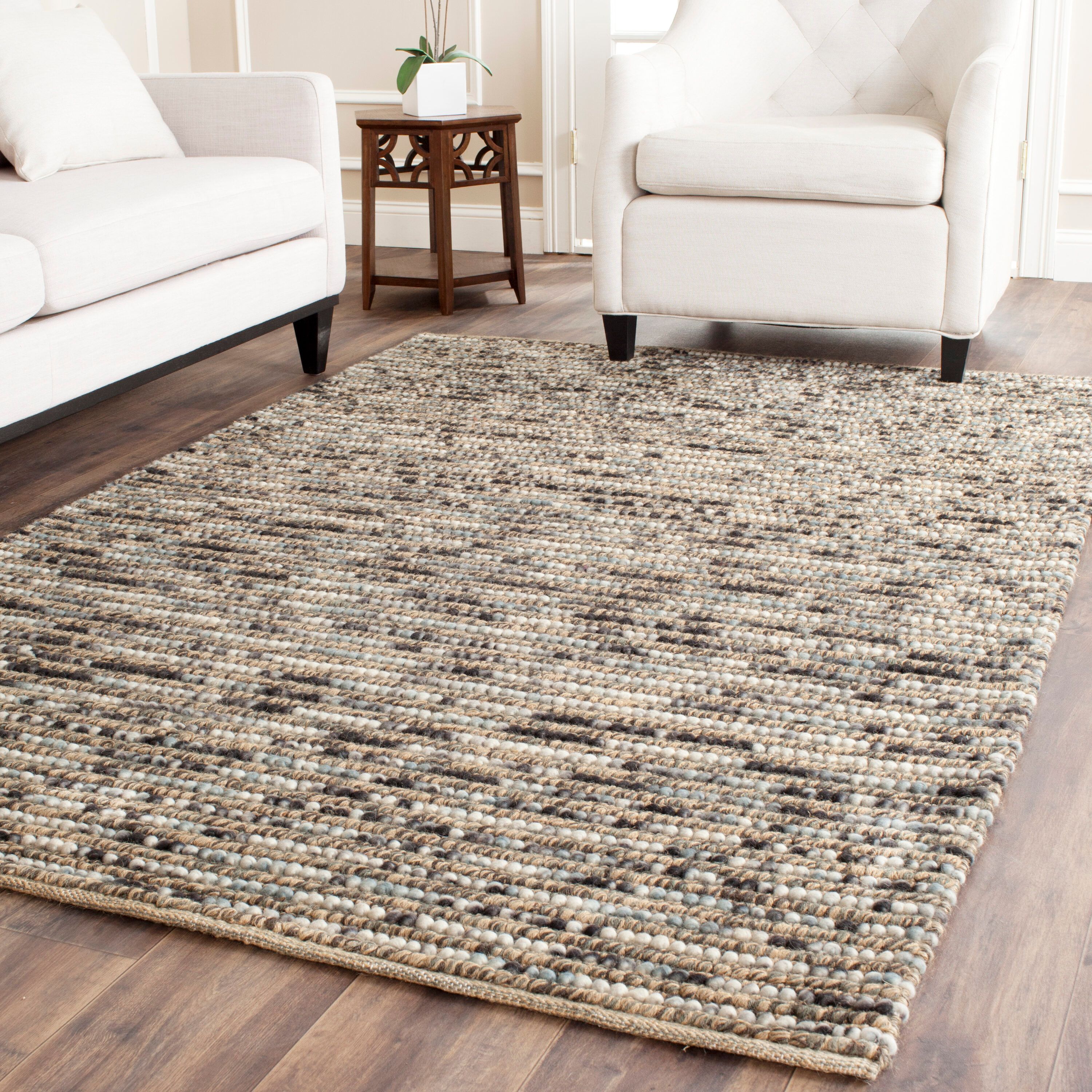 Bohemian Blue Hand-Knotted Wool Area Rug - 10' x 14'