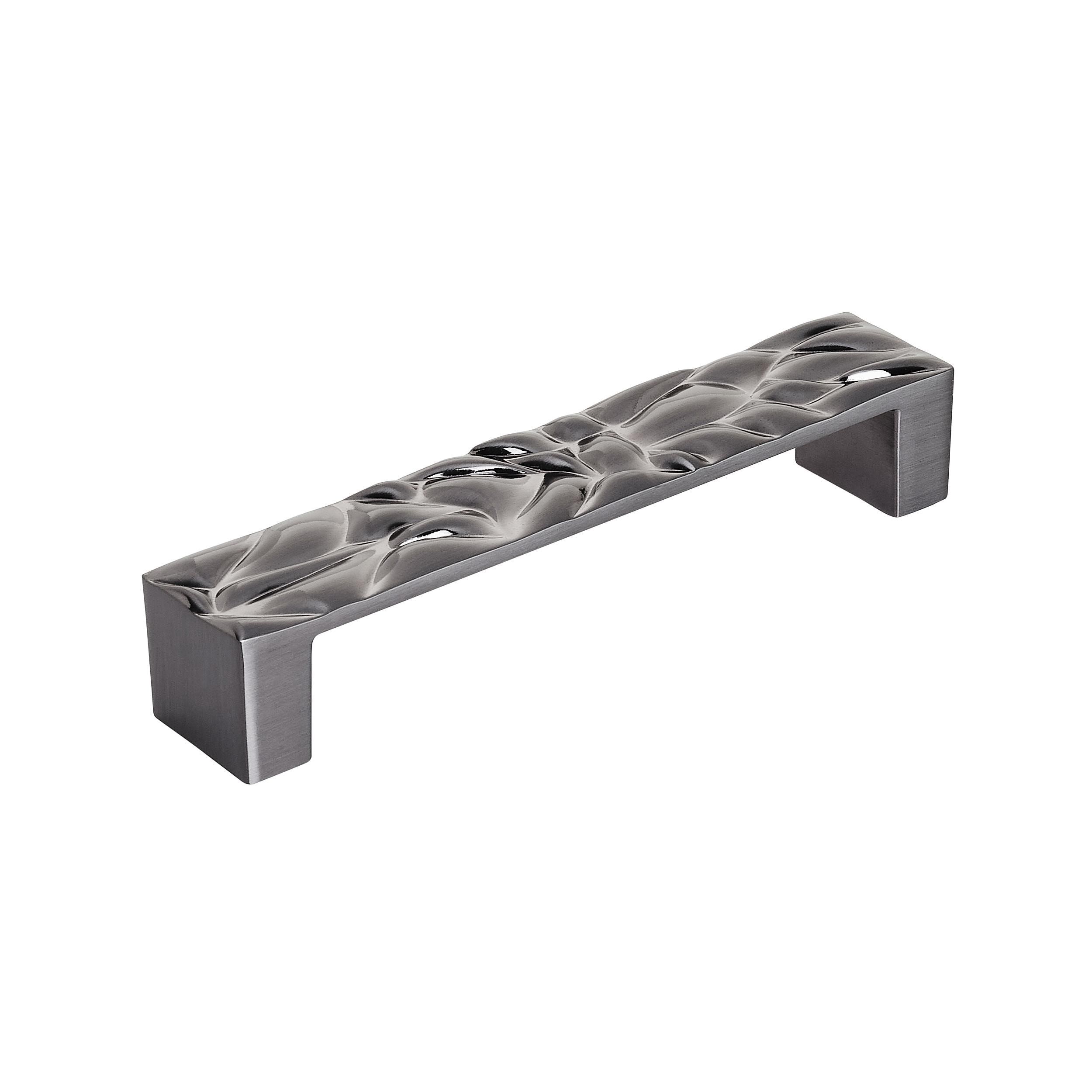 Calathea Black Chrome Modern Cabinet Pull with Mounting Hardware