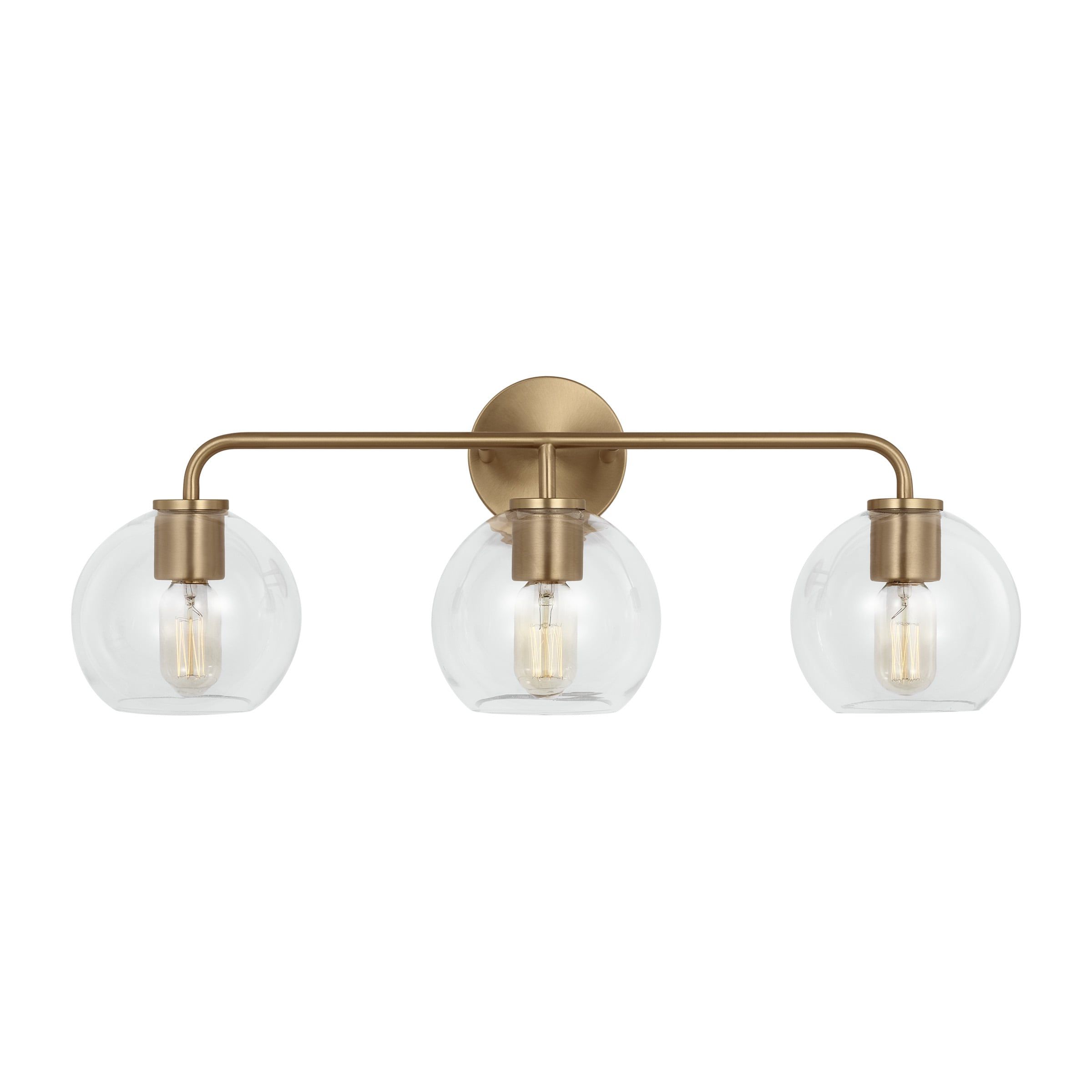 Orley Satin Brass 26.5" Vintage Industrial Vanity Light