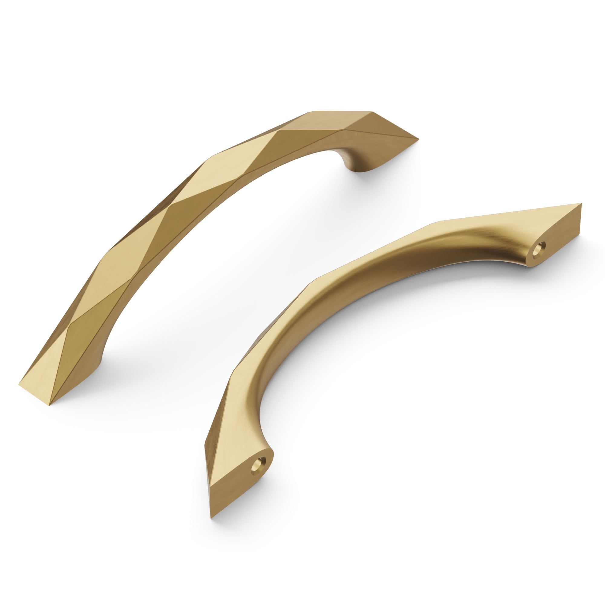 Champagne Bronze Modern Arch Cabinet Handle with Mounting Hardware
