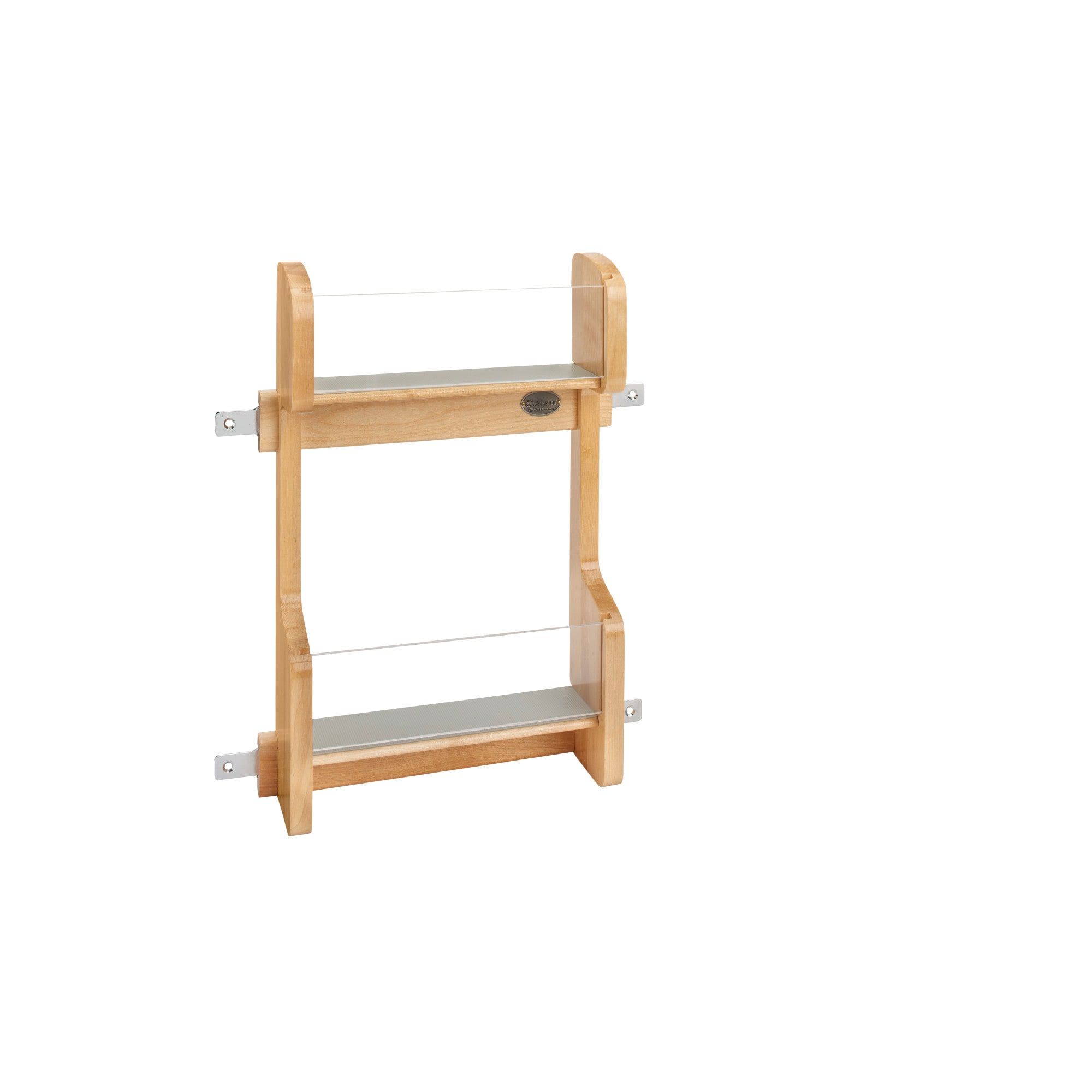 Light Brown Maple Over Door Vanity Storage Rack