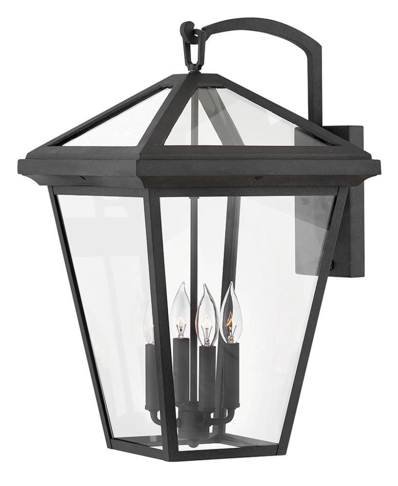 Estate Series Alford 4-Light Outdoor Wall Lantern in Museum Black