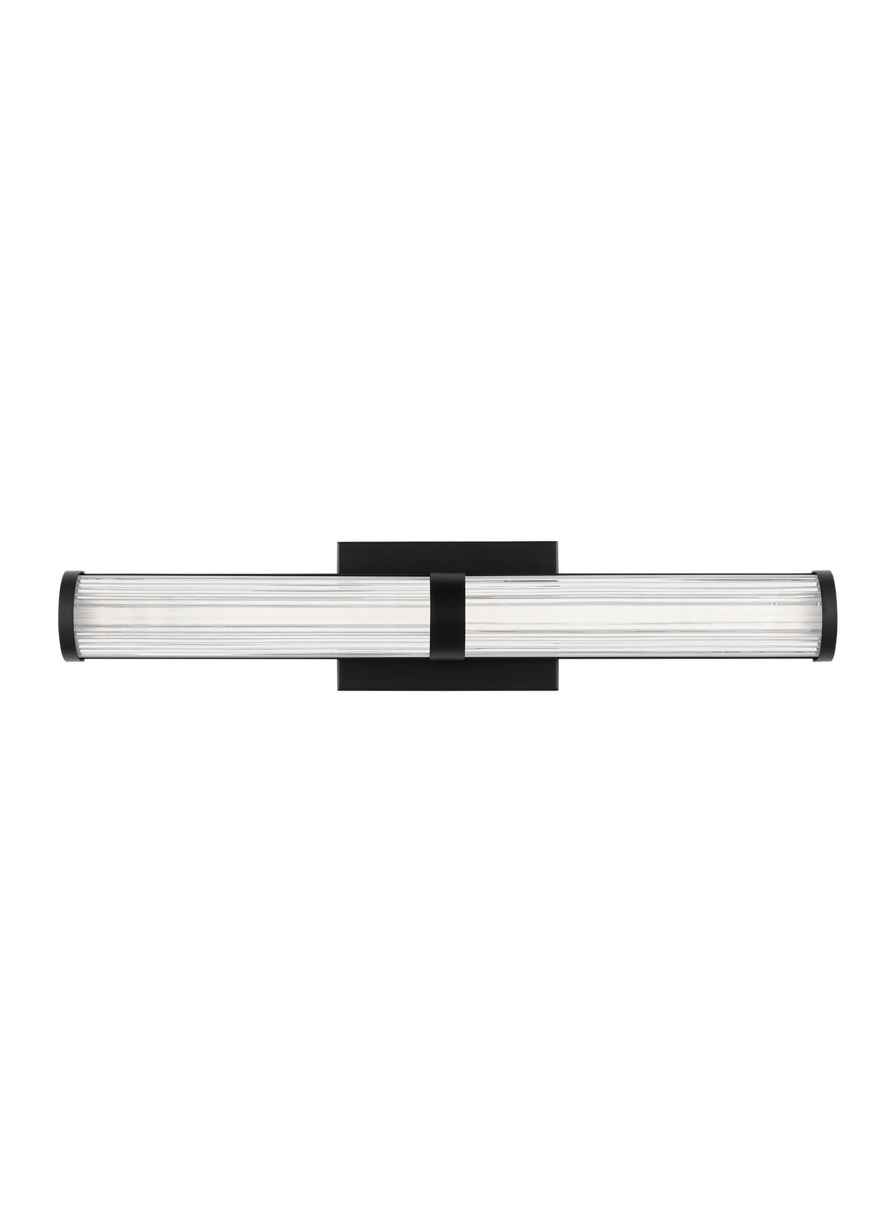 Midnight Black LED Vanity Light with Frosted Acrylic Diffuser