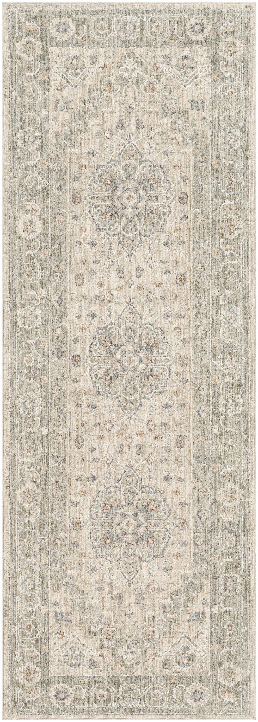 Avant Garde Gray Synthetic 31x87 Hand-Knotted Area Rug