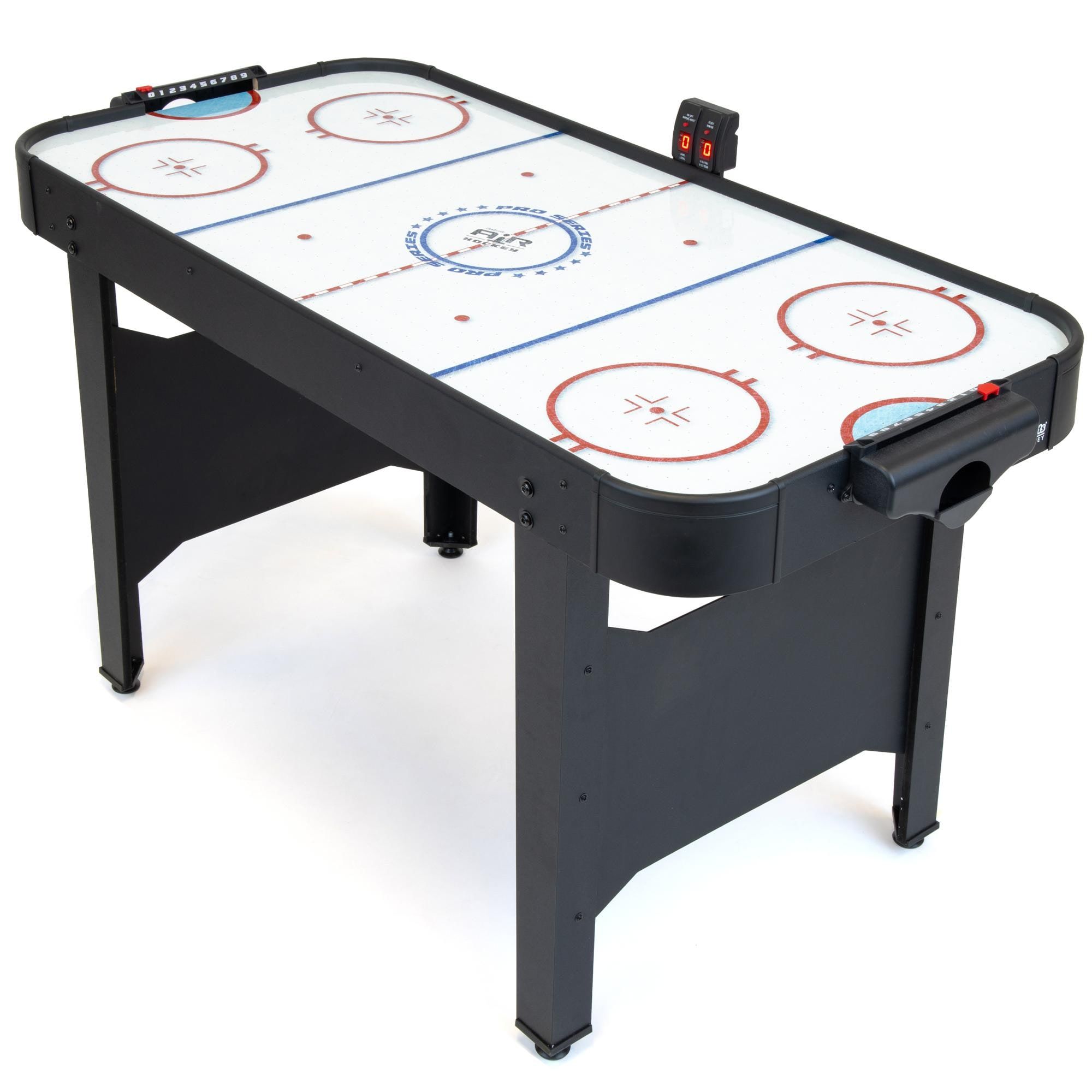 48 Inch Black Wood Air Hockey Table with LED Scoreboard