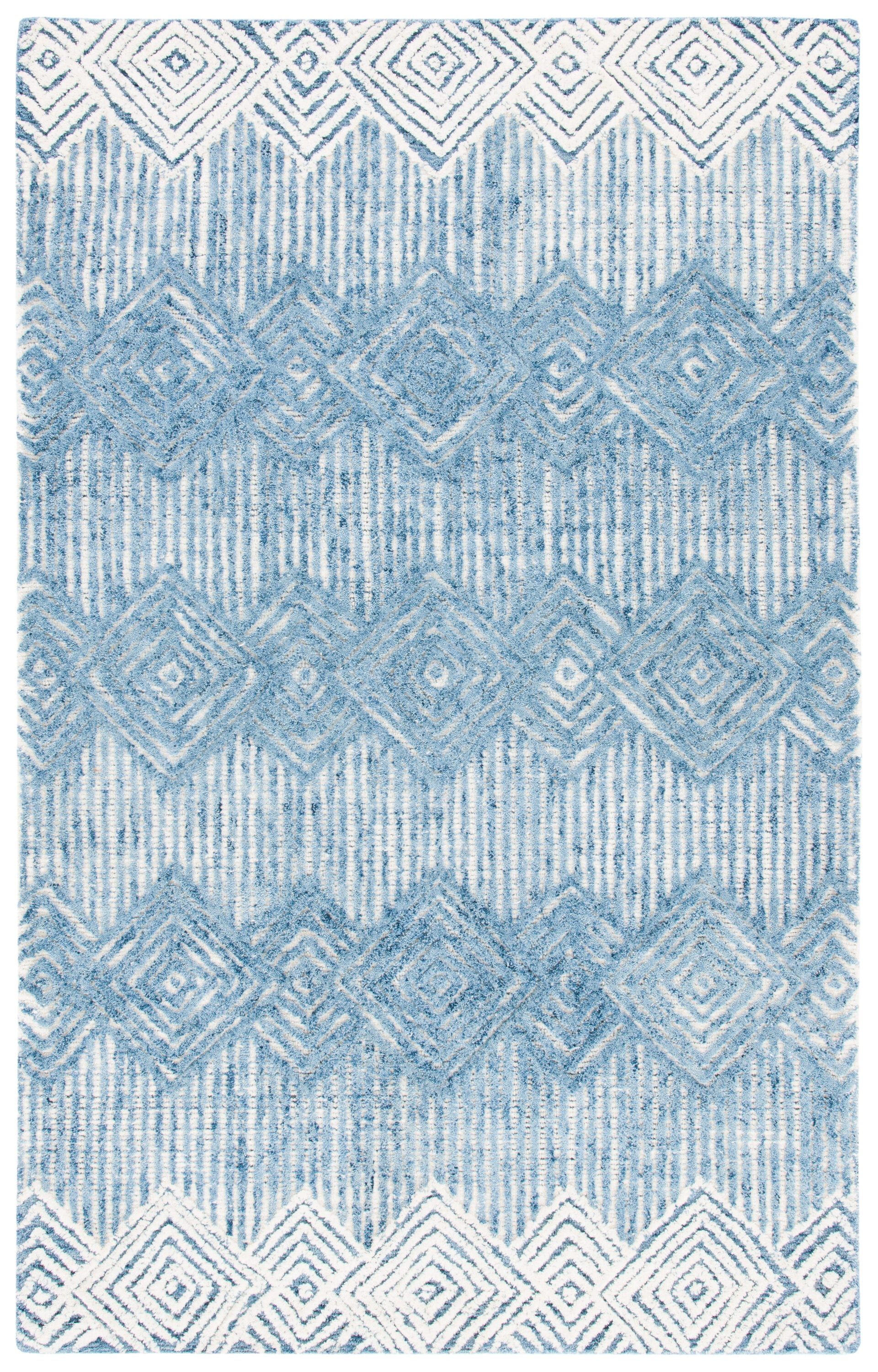 Hand-Tufted Woolen Luxe Accent Rug in Striking Blue - 5' x 8'