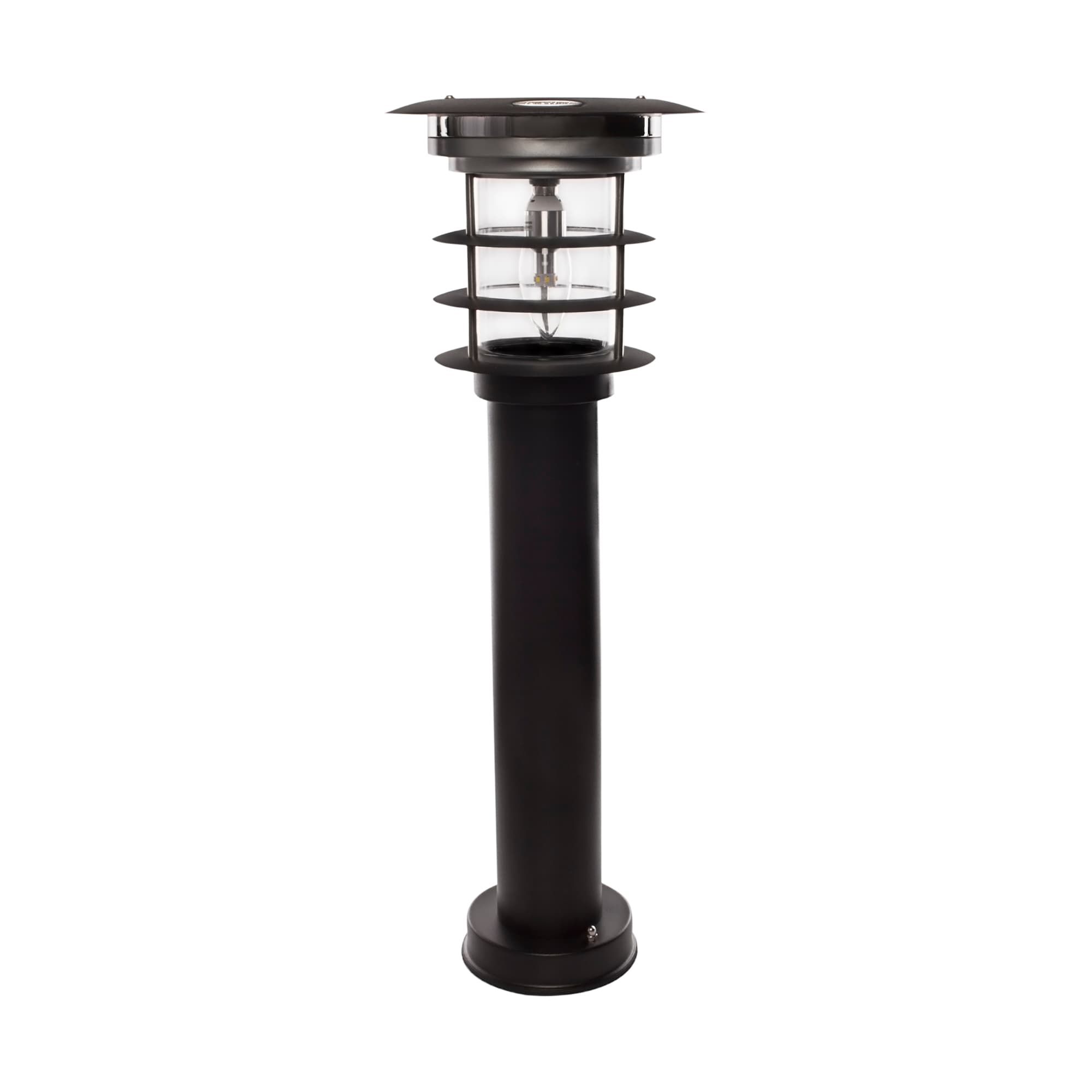 Stainless Steel Black Solar LED Pathway Bollard Light