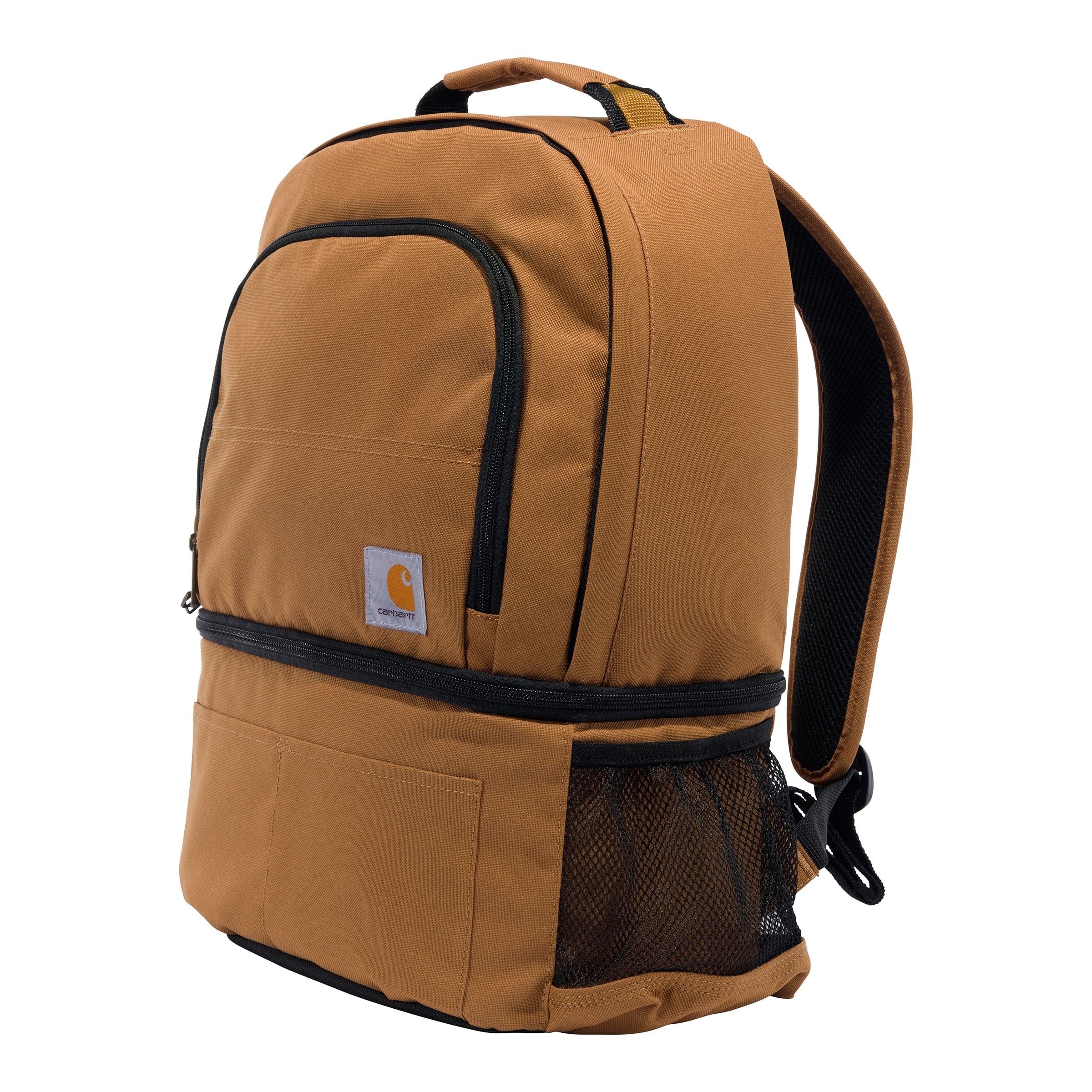 Durable Brown Polyester Insulated Cooler Backpack with Multiple Compartments