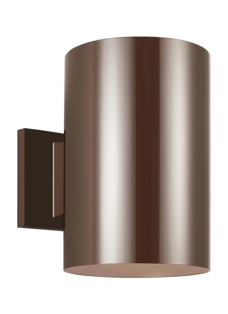 Bronze Large Cylinder LED Outdoor Wall Lantern