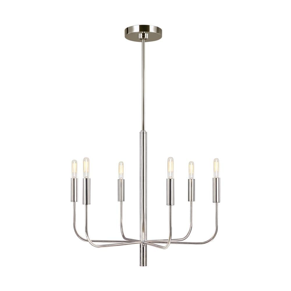 Ellen DeGeneres Brianna Polished Nickel 6-Light Traditional Chandelier