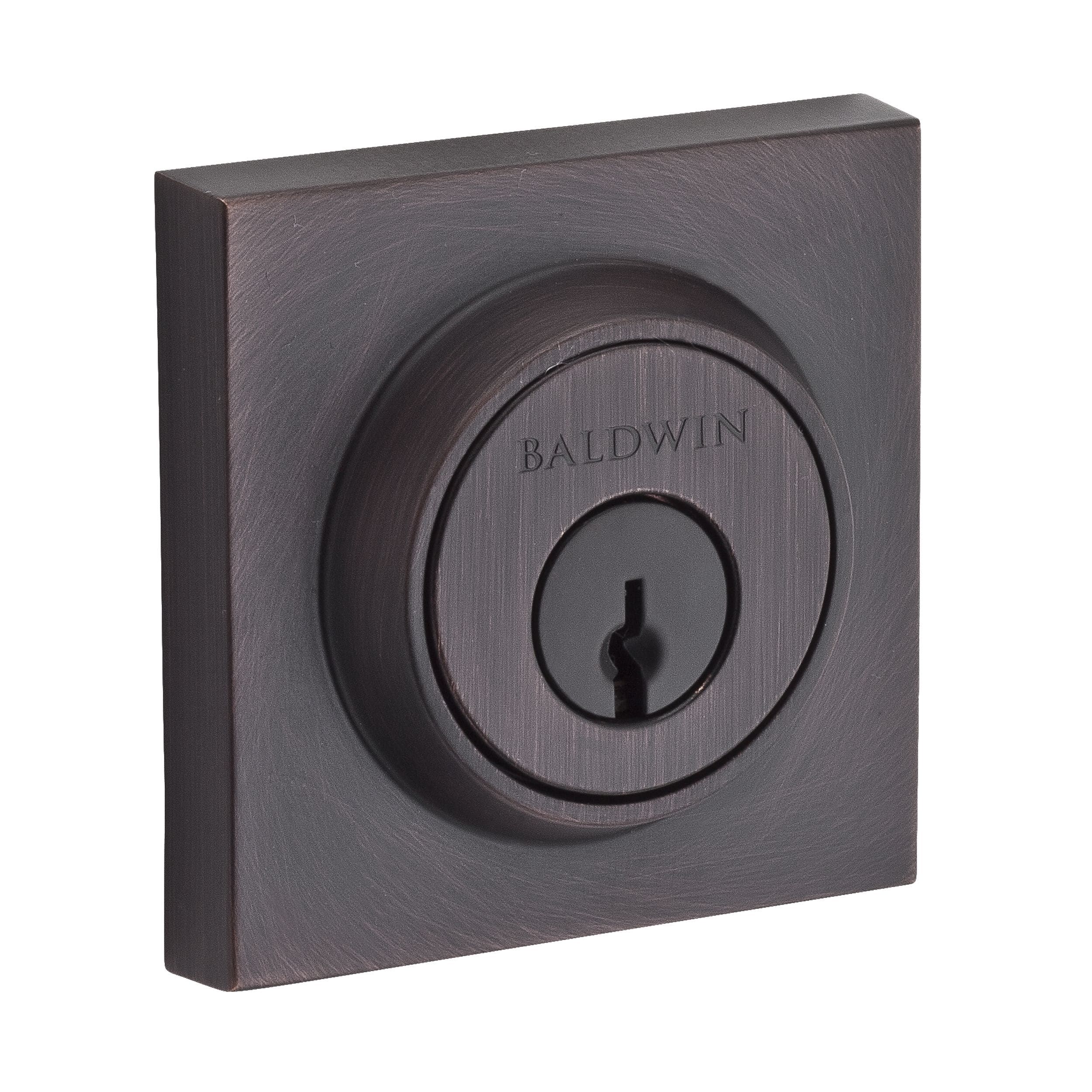 Venetian Bronze Square Double Cylinder Deadbolt Lock