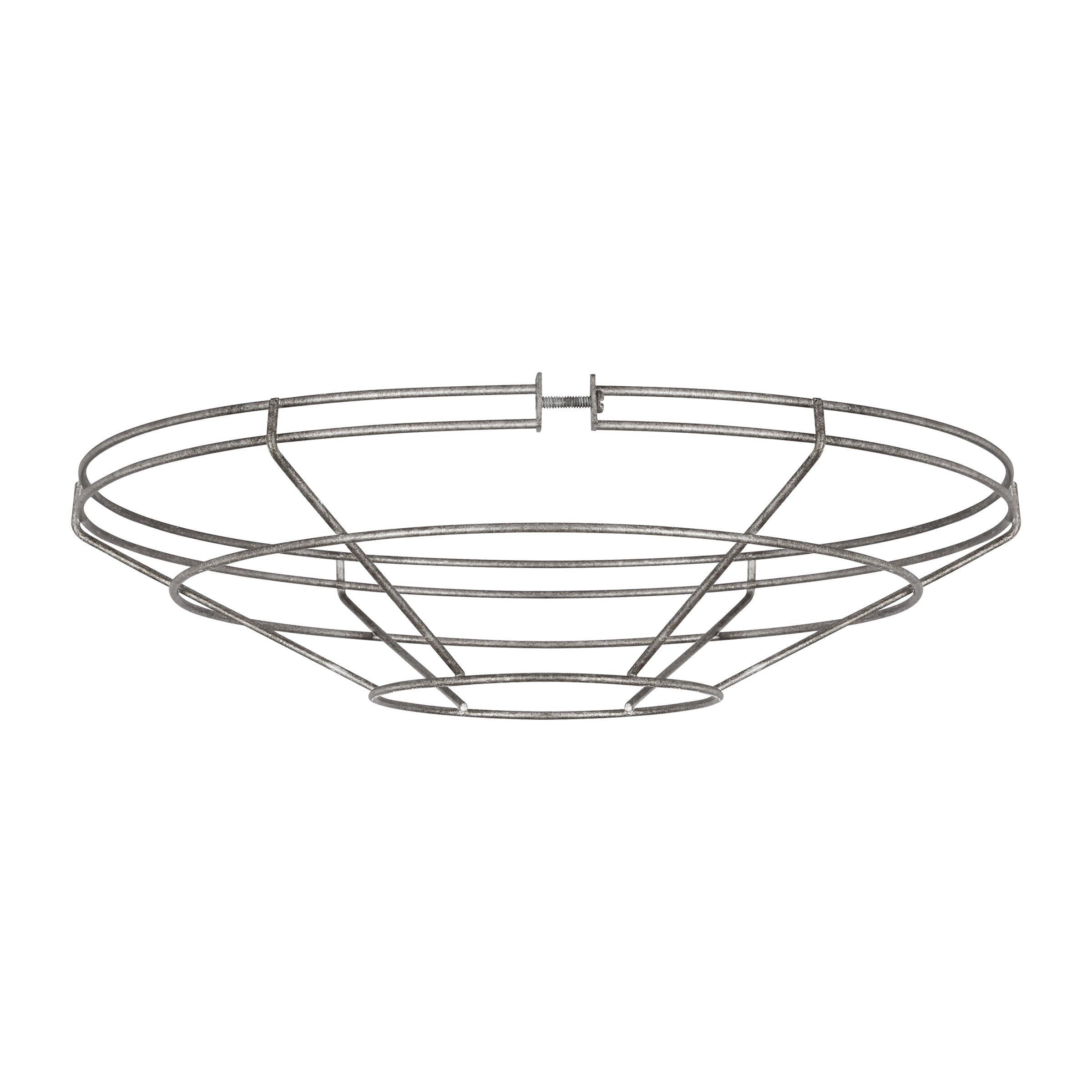 Weathered Pewter Handcrafted Aluminum Barn Light Cage