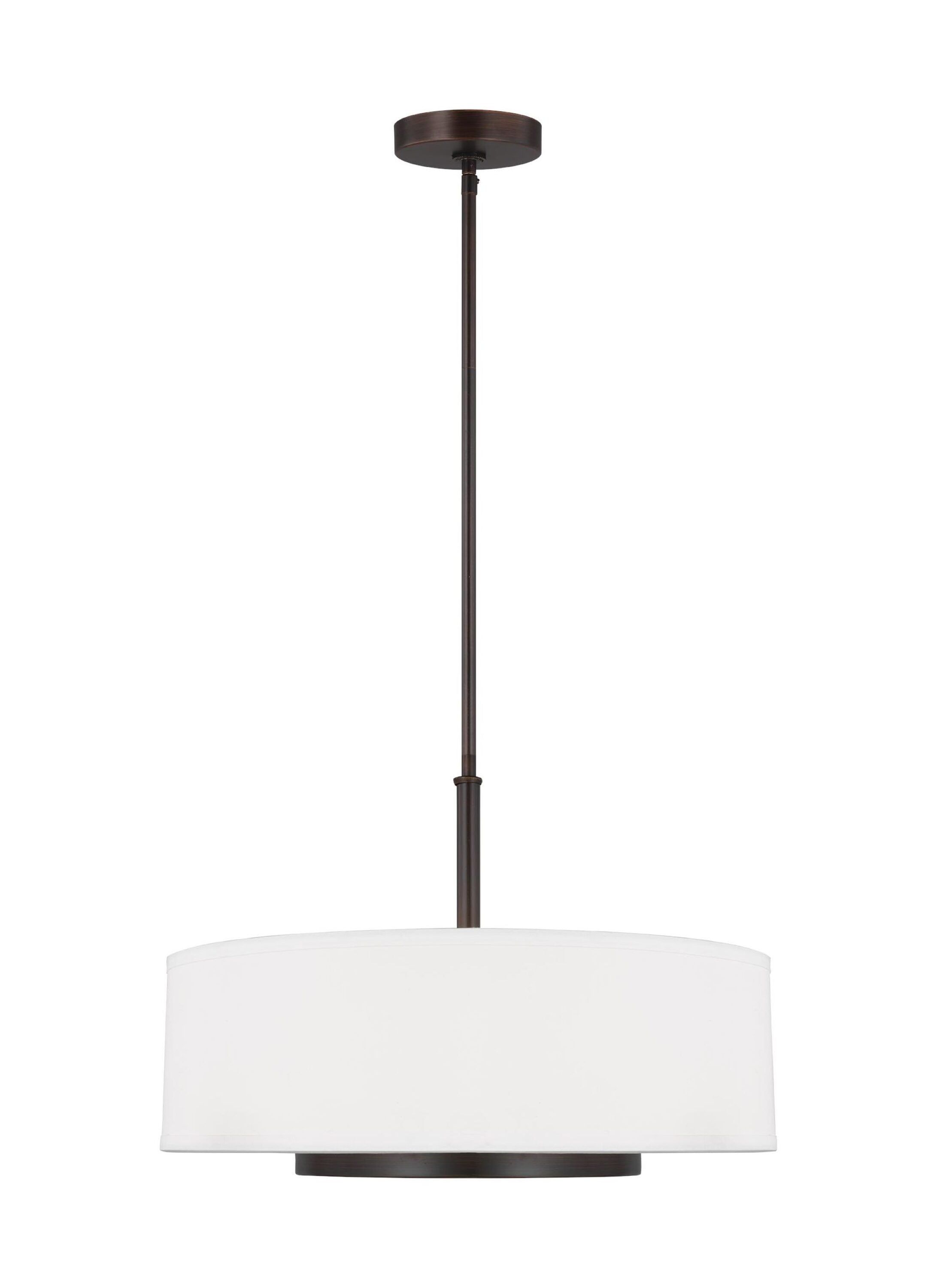 Nance Bronze 3-Light Pendant with Satin Etched Glass Shade