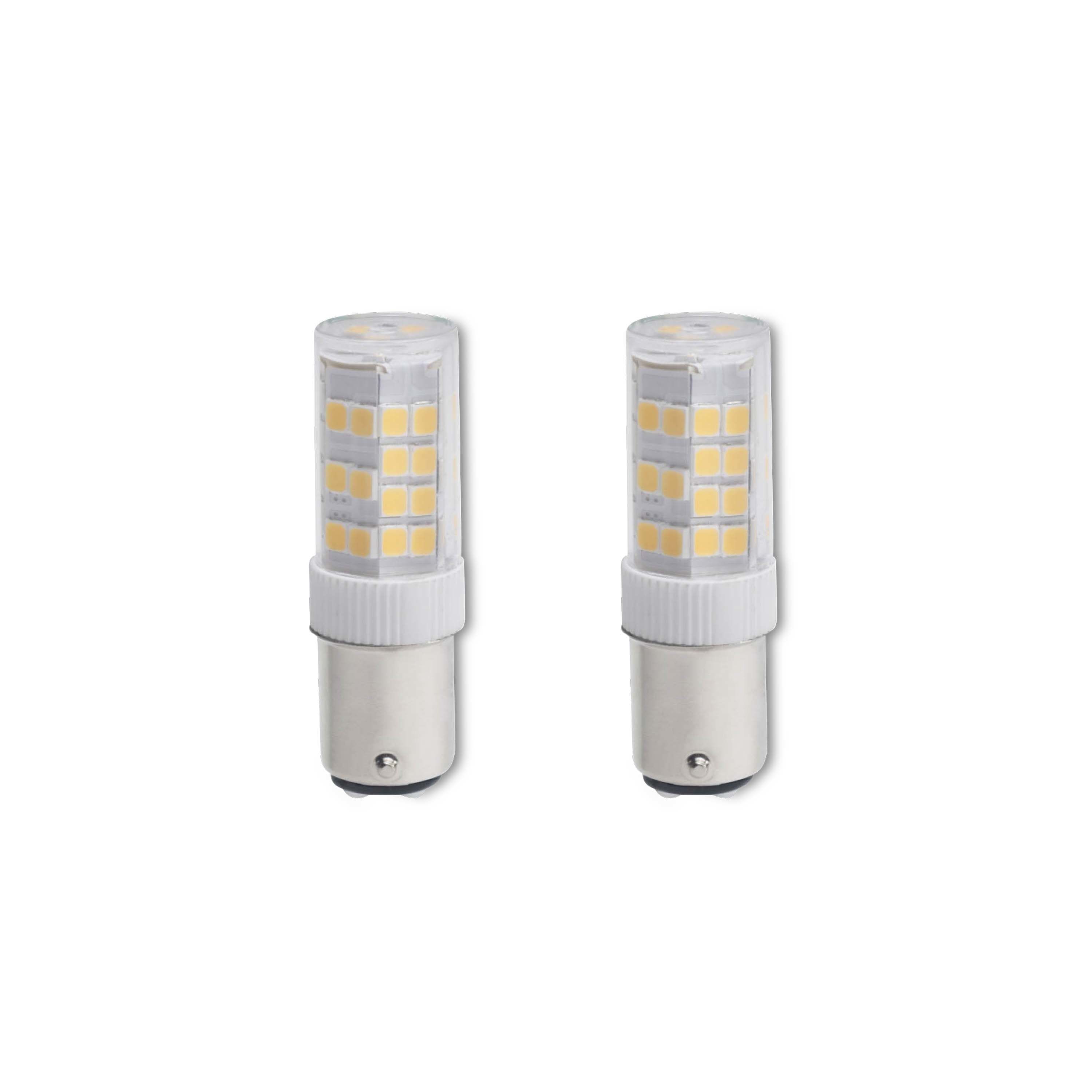 Clear Mini LED Double Contact Bayonet Light Bulb 2-Pack
