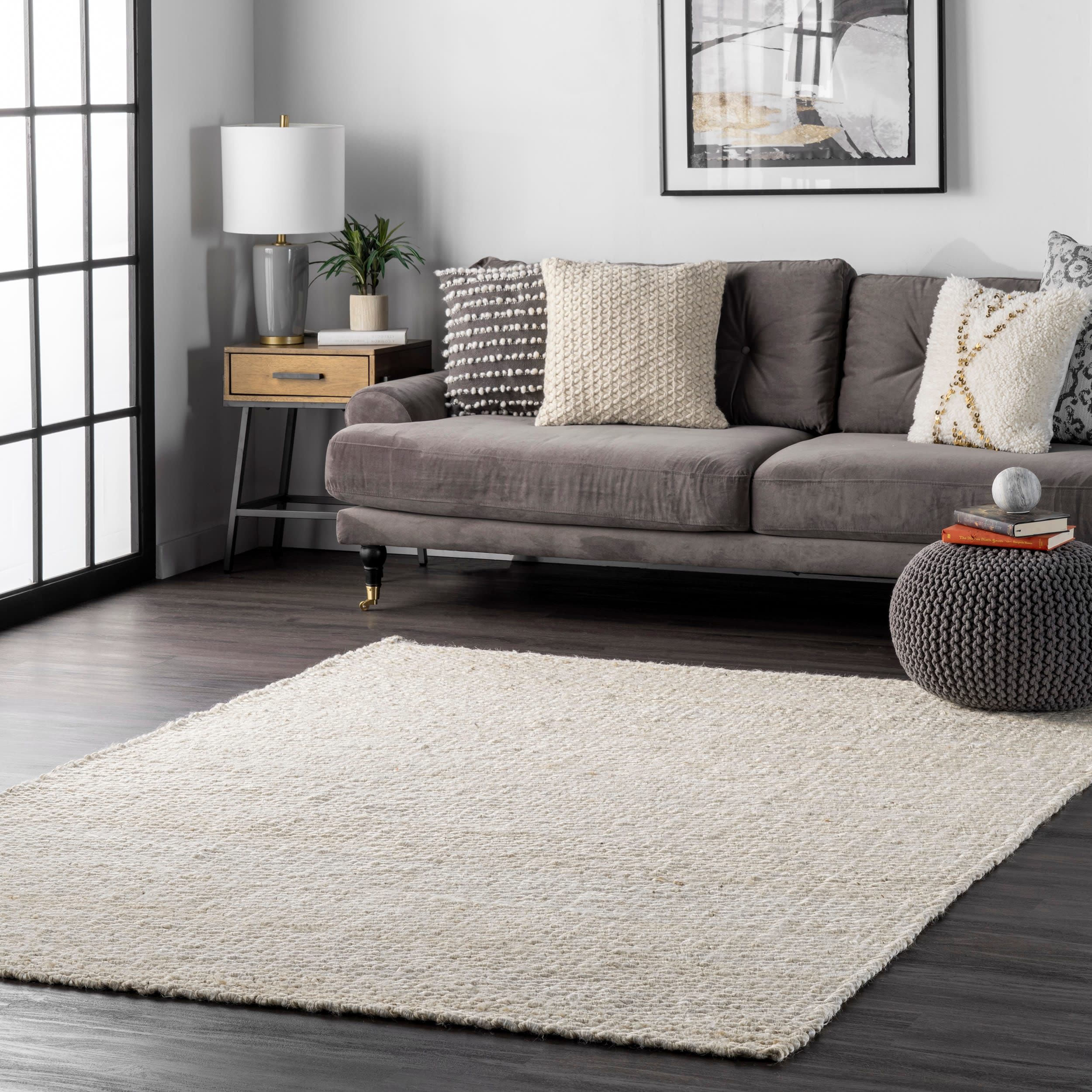 Natura Coastal-Cool Off White Handmade Jute 3' x 5' Rug