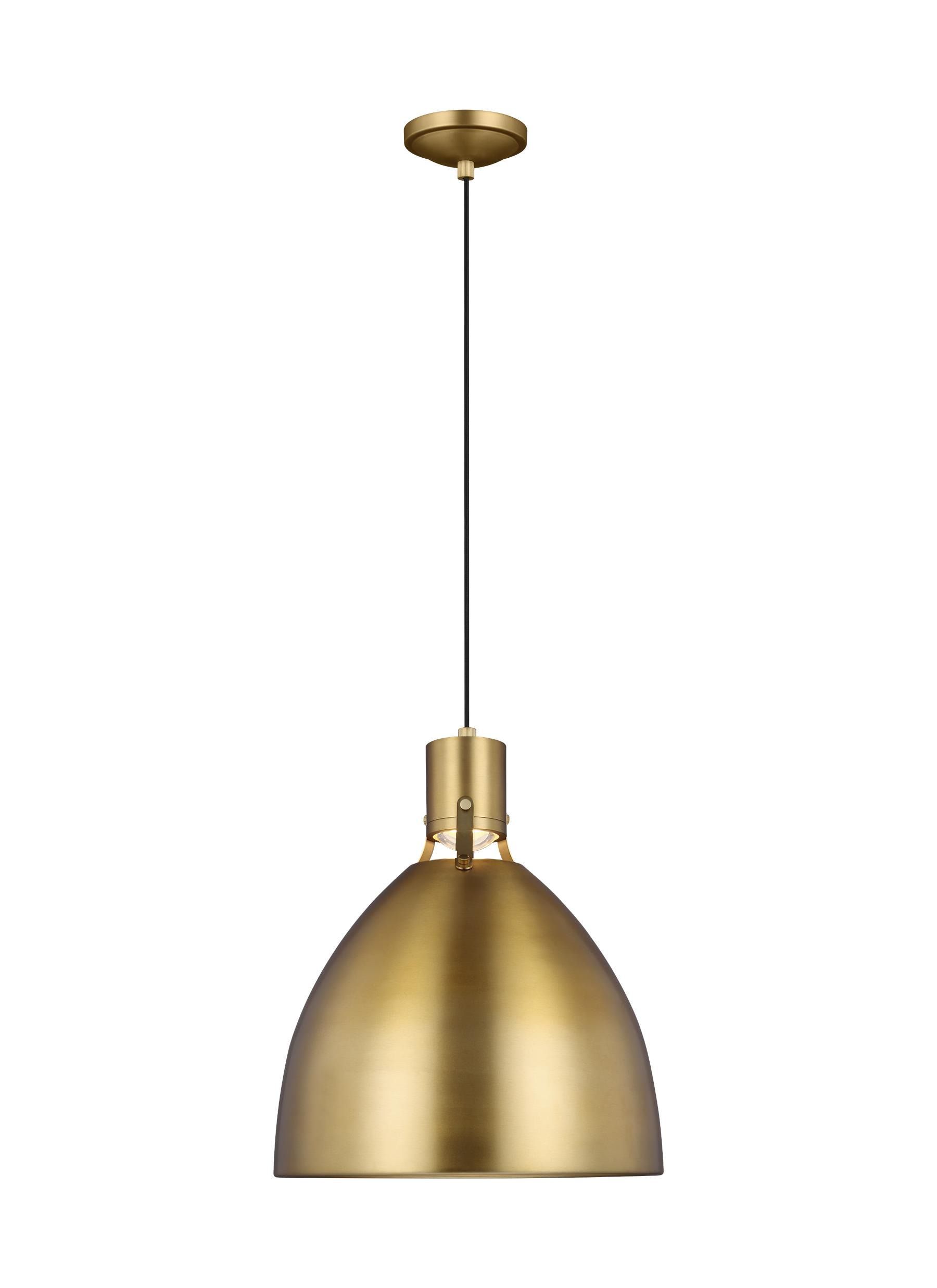 Brynne 19.75" Burnished Brass Minimalist LED Pendant Light