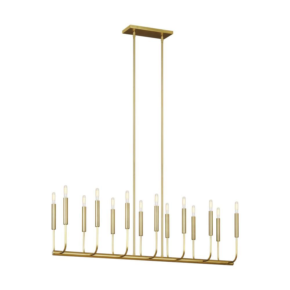 Ellen DeGeneres Burnished Brass 14-Light Linear Chandelier