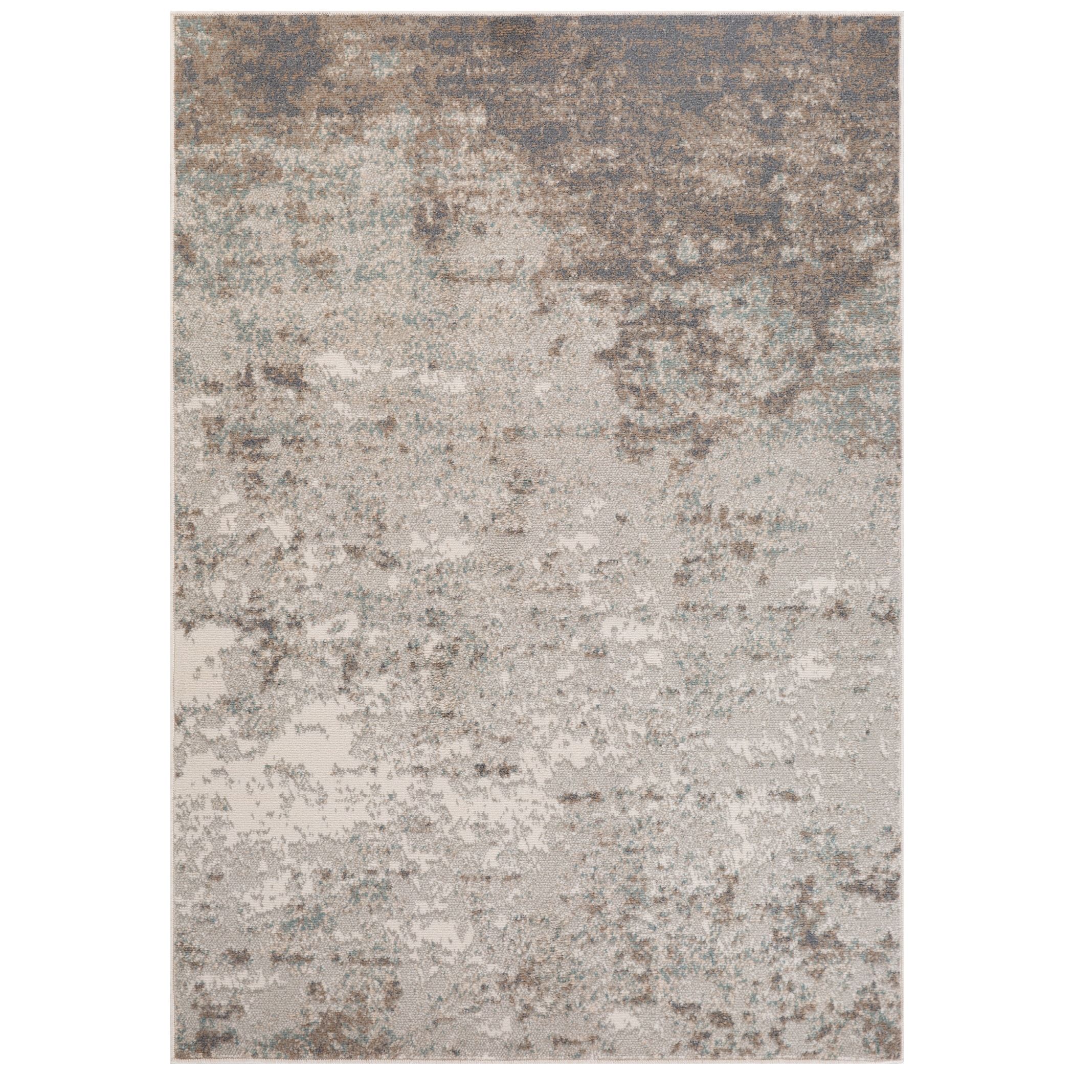 Elysian Gray Abstract 8' x 10' Synthetic Easy-Care Rug