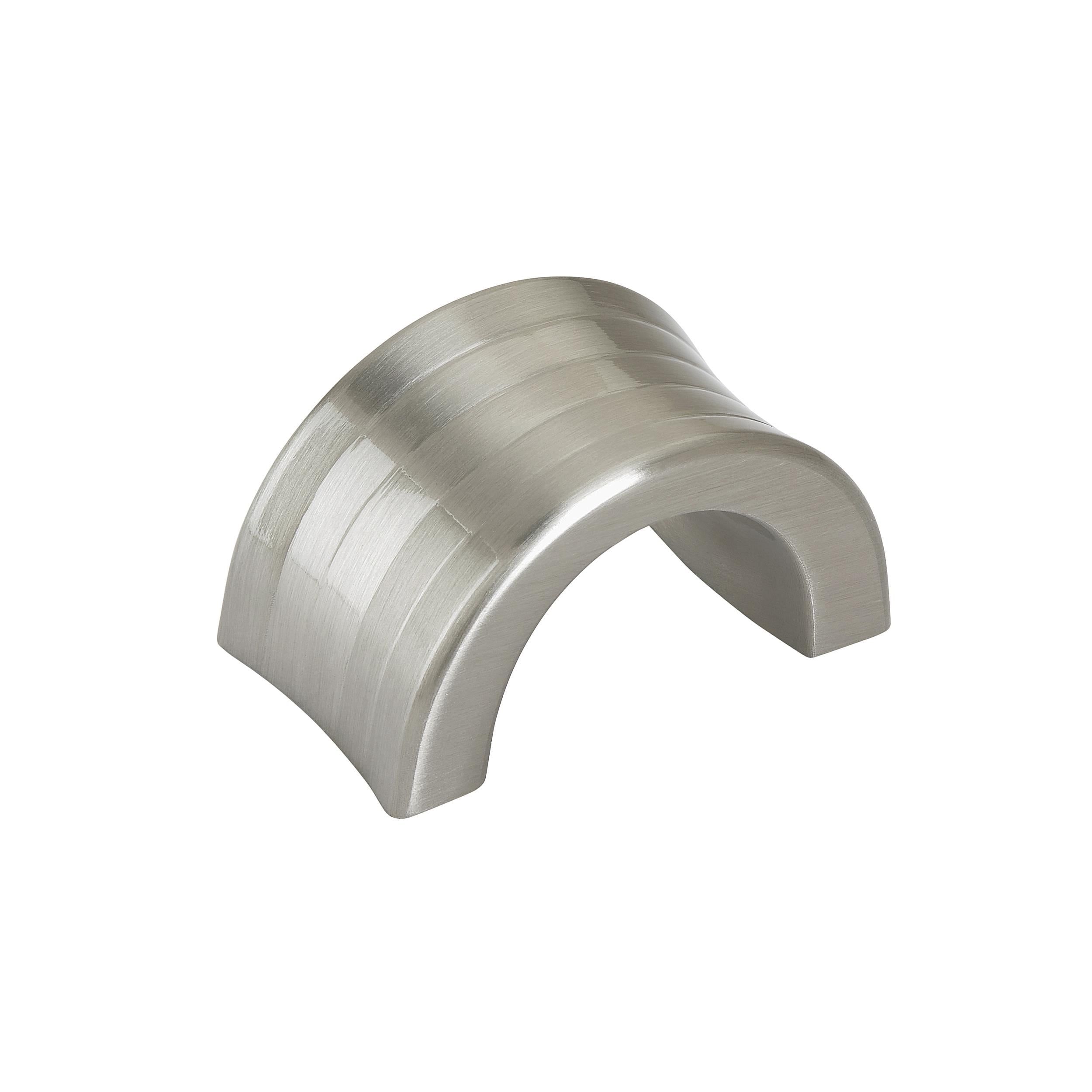 Brushed Nickel Concentric Finger Pull with Mounting Hardware