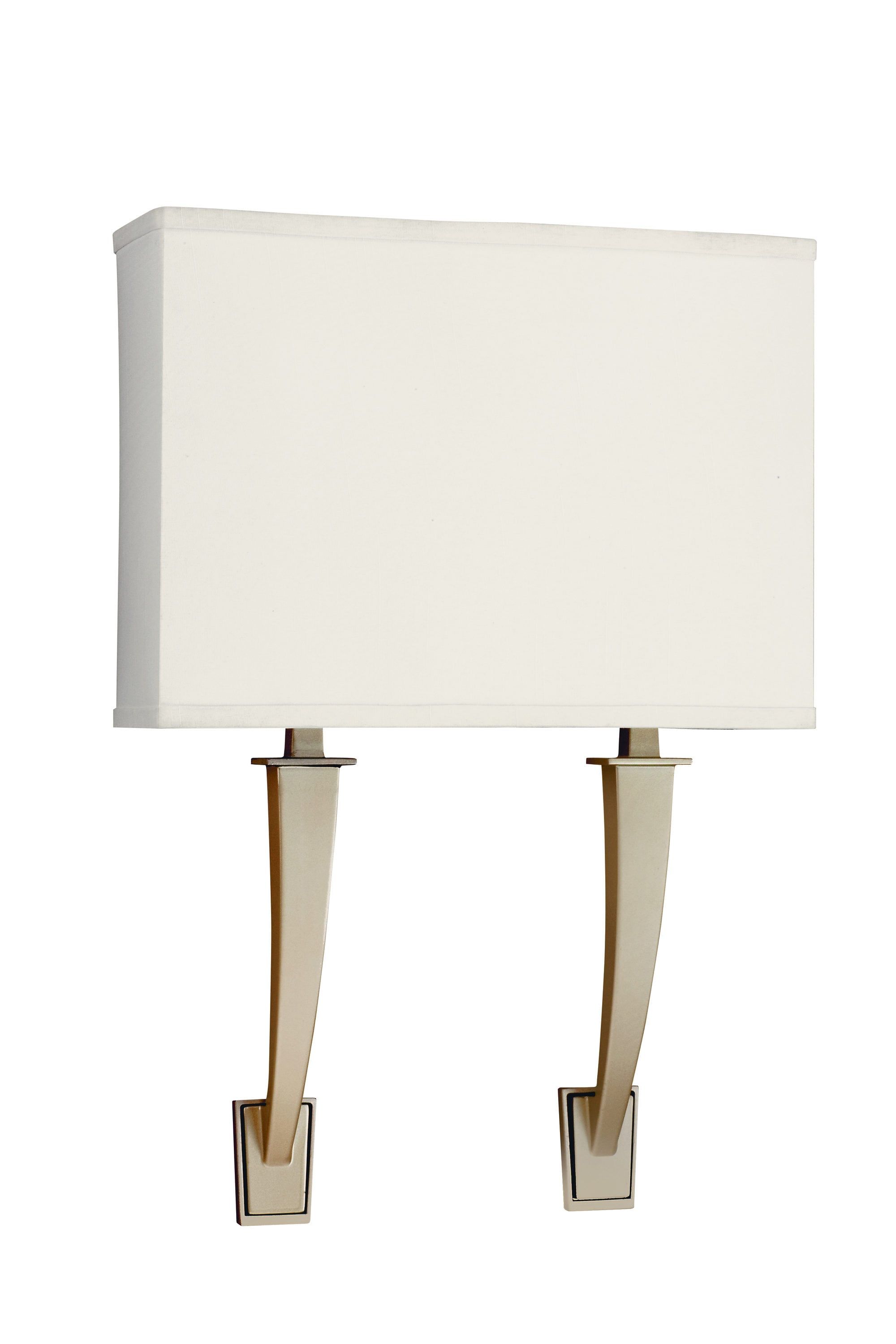 Sheridan Anodized Champagne Cream Linen Dimmable LED Wall Sconce