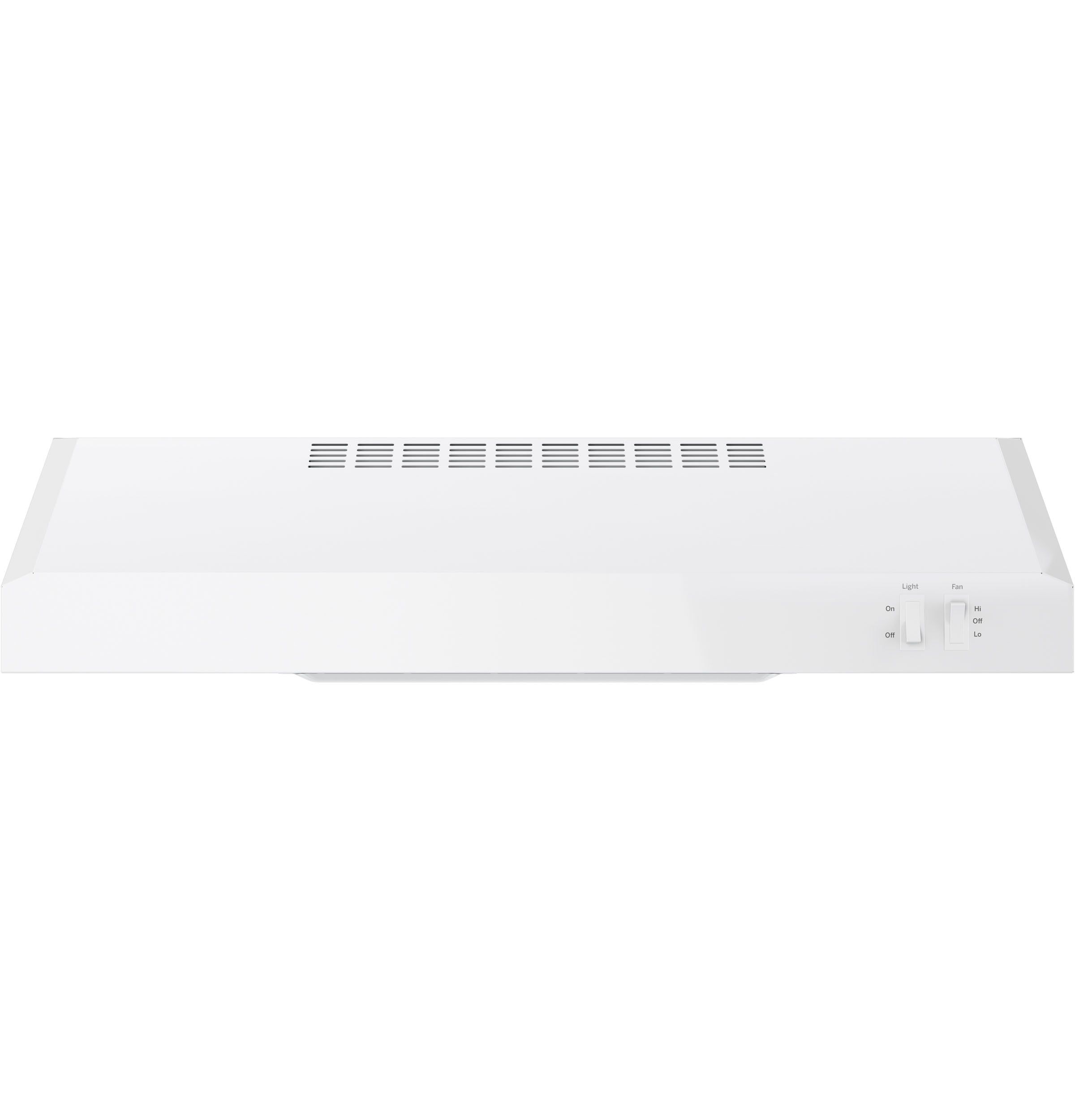 24-Inch White Convertible Under Cabinet Range Hood with Stainless Steel Filters