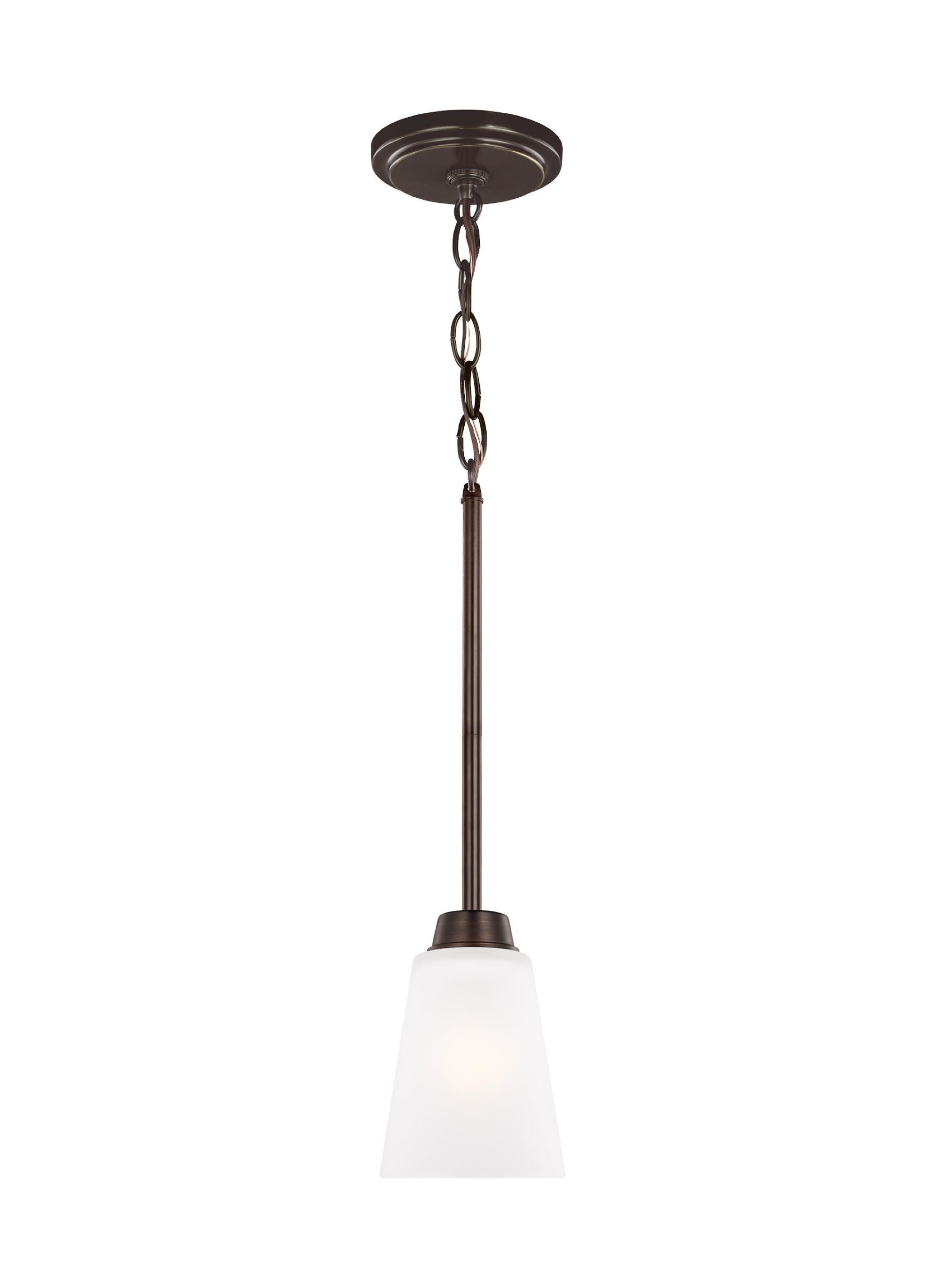 Kerrville Brushed Nickel Mini-Pendant with Satin Etched Glass