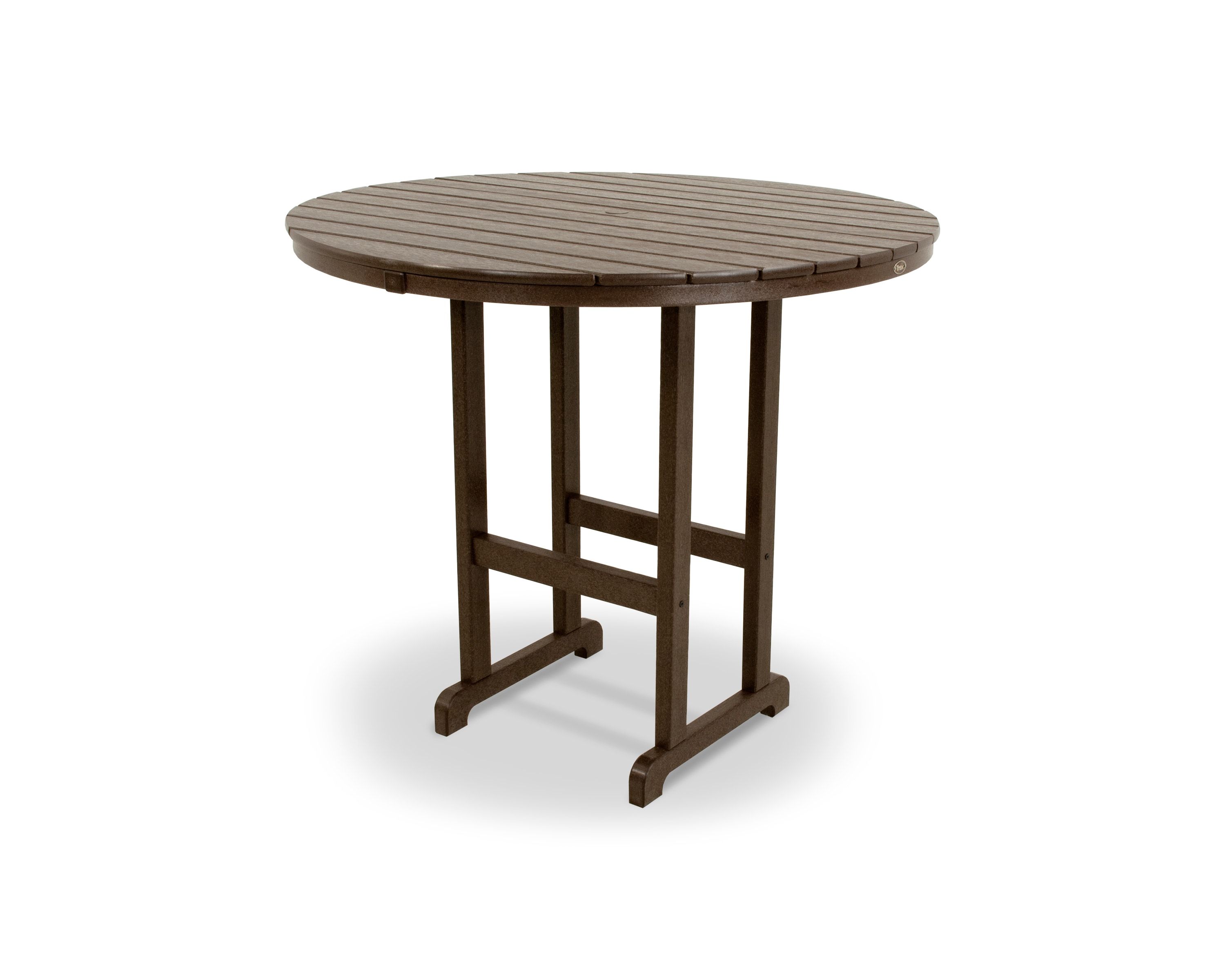 Vintage Lantern 48" Round Outdoor Bar Table in Recycled Lumber