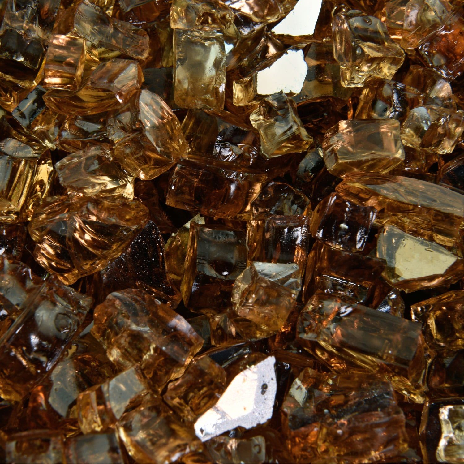 Copper Reflective Tempered Fire Glass Beads for Fire Pits