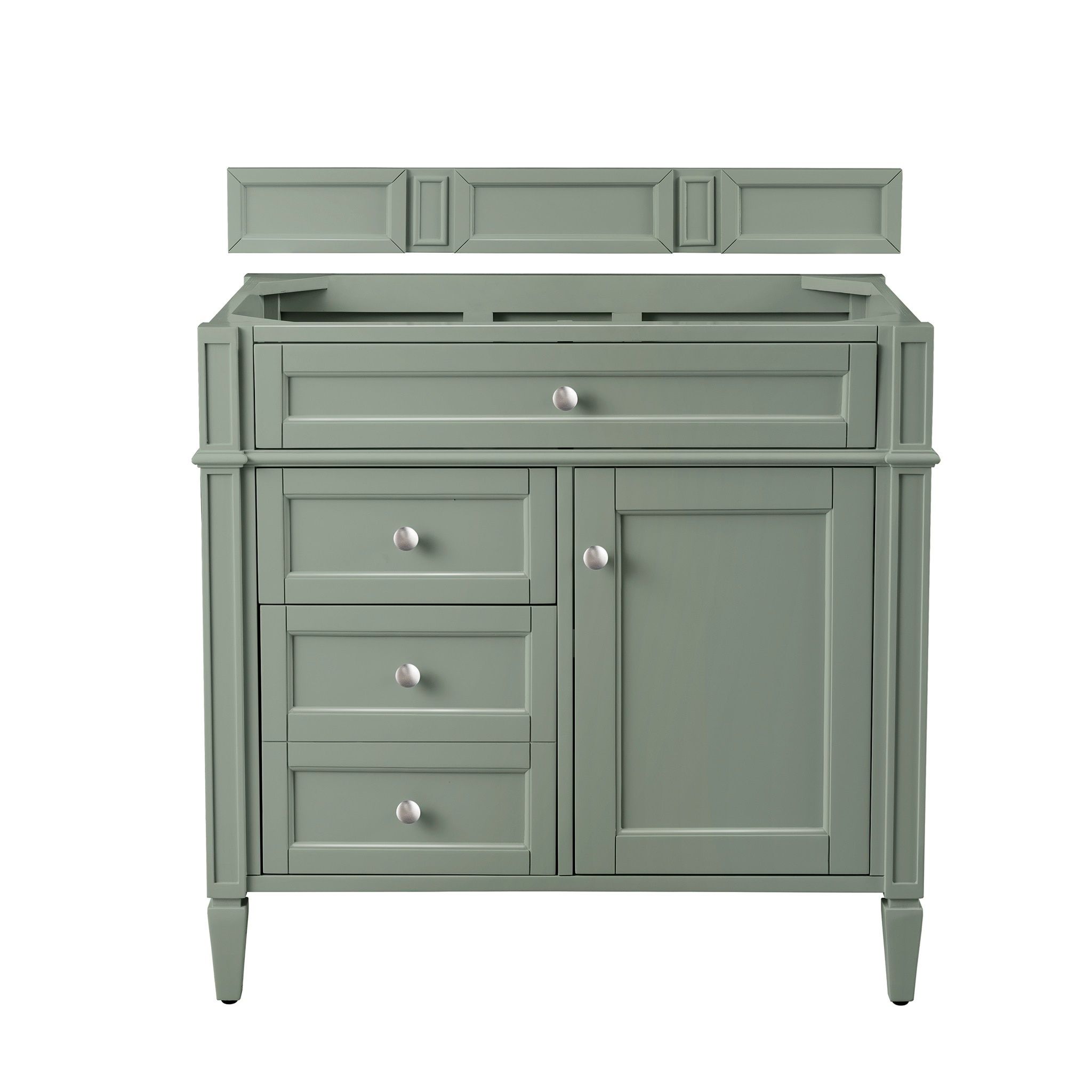 Smokey Celadon 36" Solid Wood Single Bathroom Vanity Base