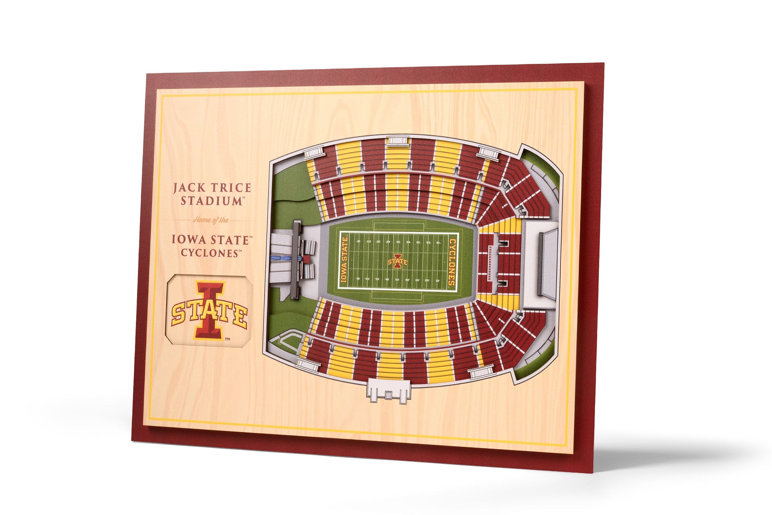 Iowa State Cyclones 3D Timber Sports Wall Art