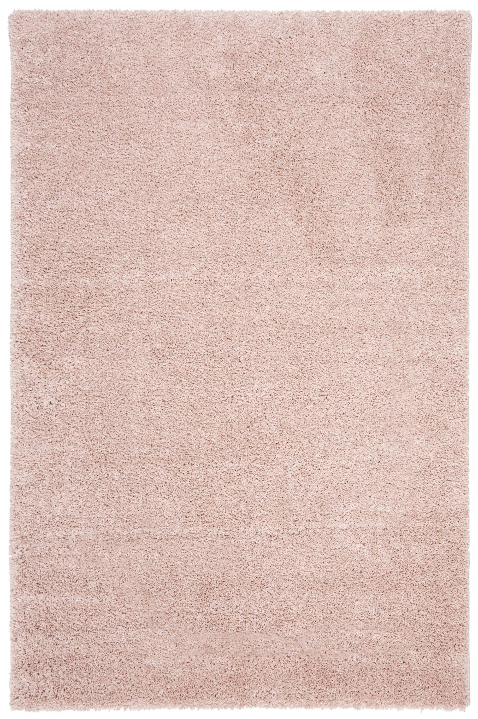 Solo Luxe Beige Abstract Rectangular Shag Rug 59"x84"