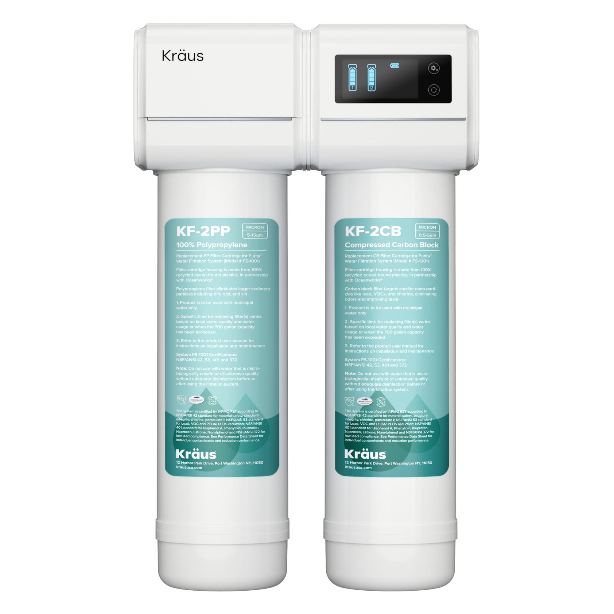 Purita White Dual-Stage Under Sink Water Filtration System