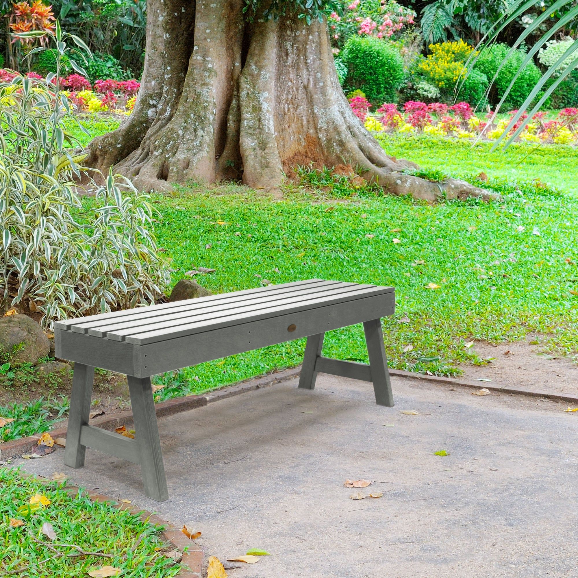 Coastal Teak 49" Backless Bench with Stainless Steel Hardware