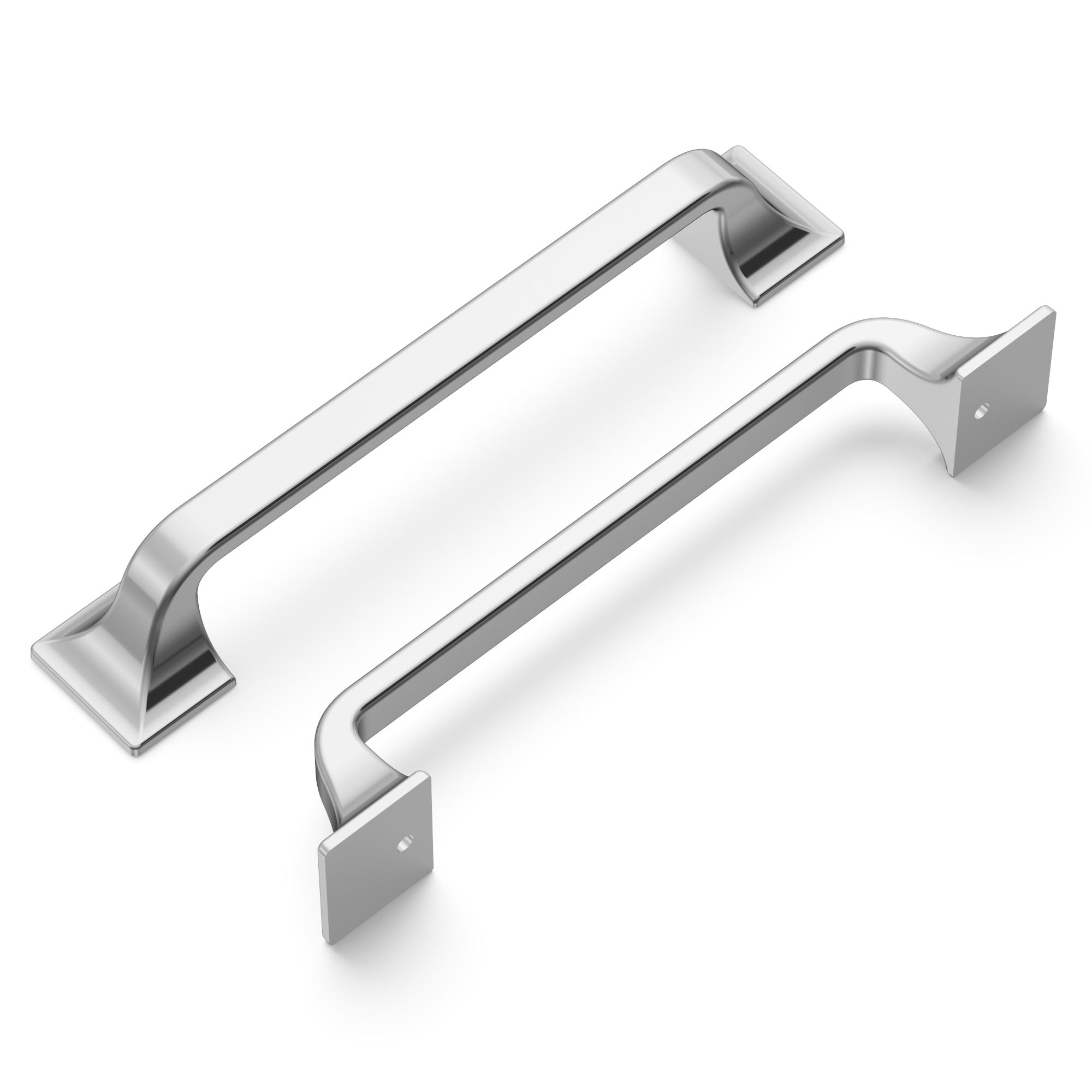 Polished Chrome 5-1/16" Modern Farmhouse Cabinet Pulls with Mounting Hardware