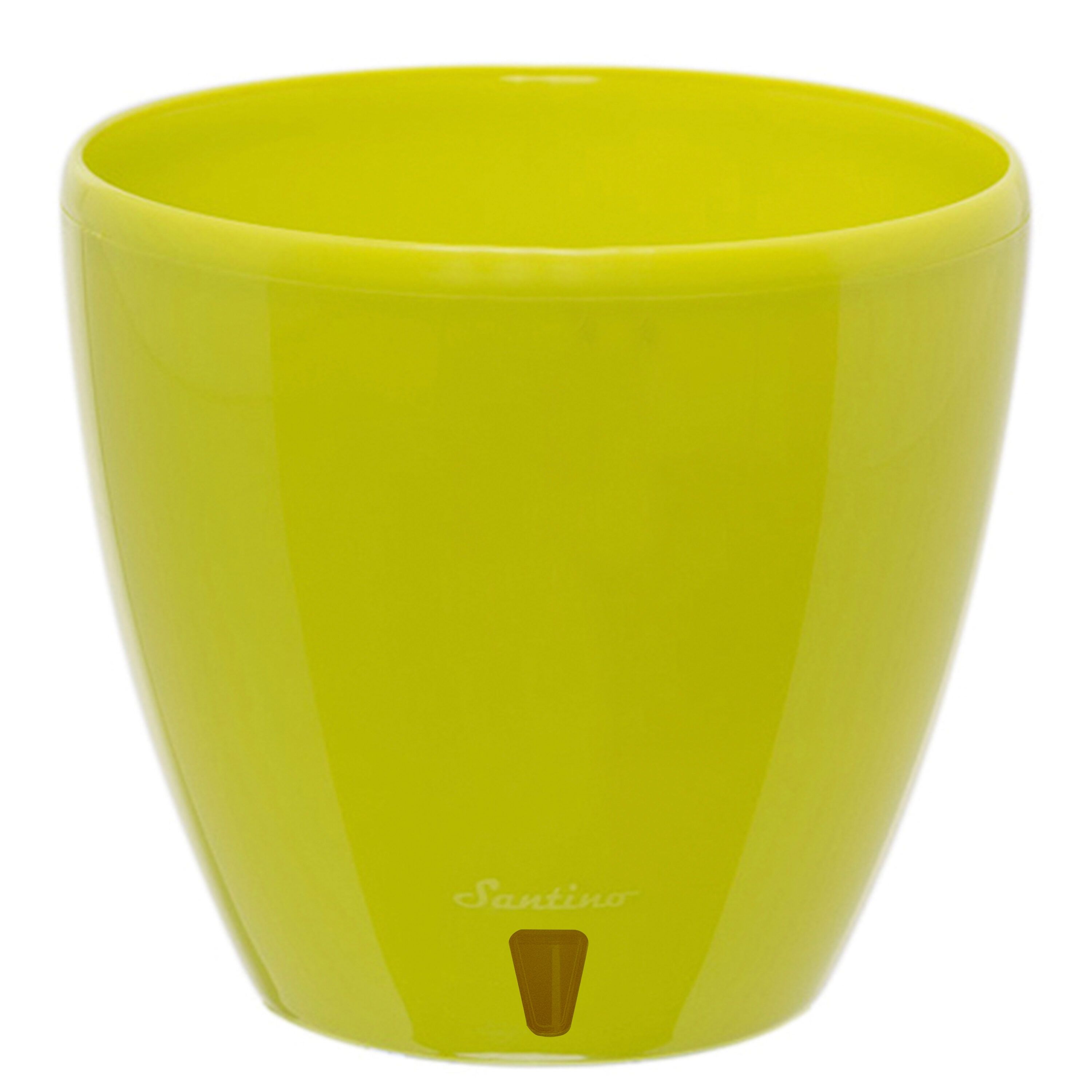 Lime Green 10-inch Plastic Self-Watering Planter