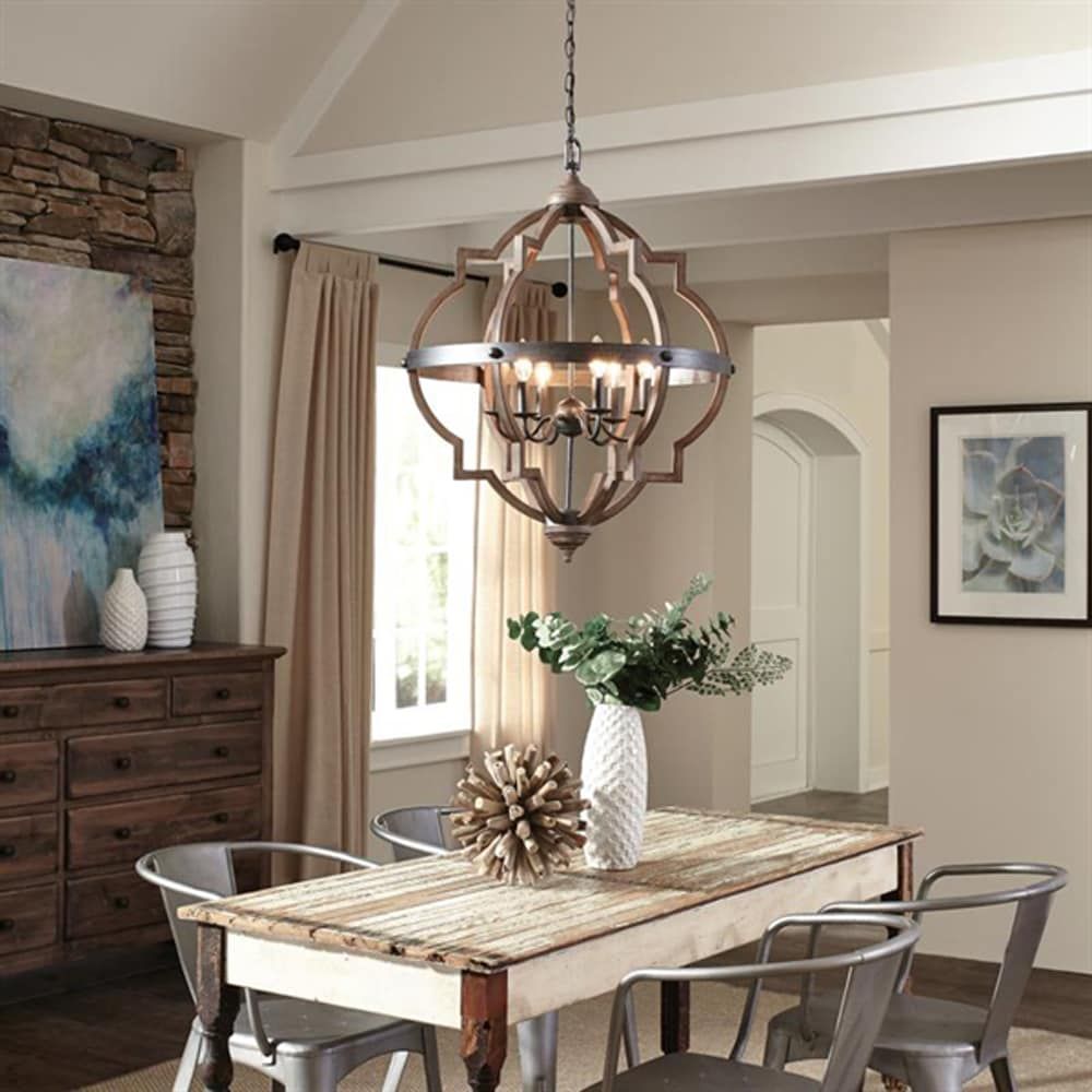Stardust Chrome Quatrefoil 4-Light Incandescent Pendant