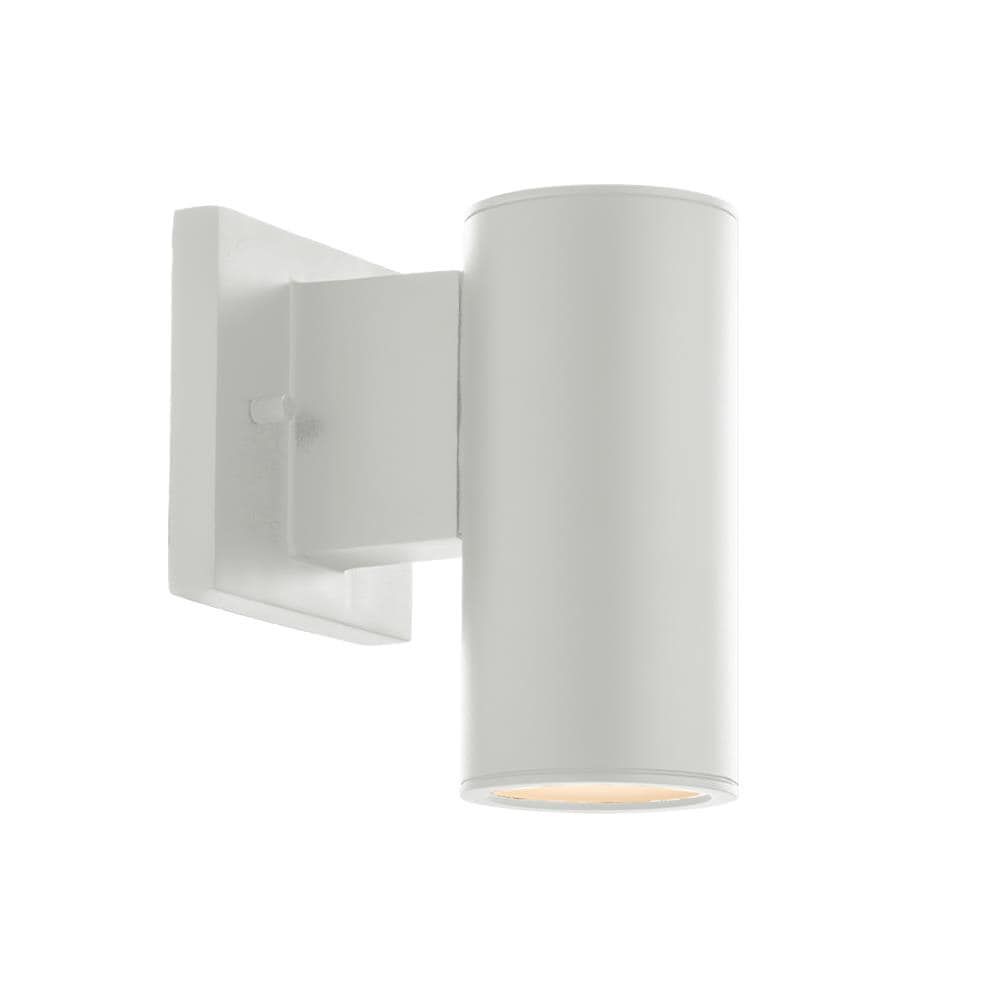 White Acrylic Cylinder LED Wall Sconce with Dimmable Light