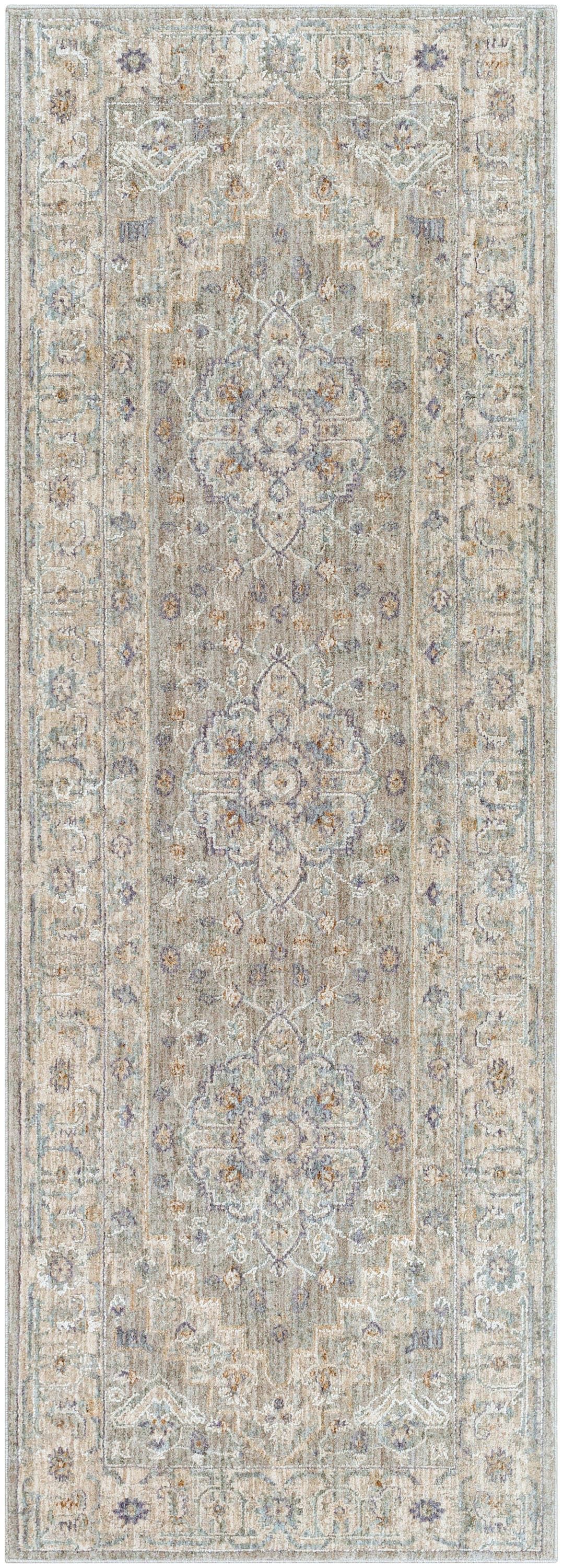 Elegant Avant Garde 31''x87'' Reversible Gray Synthetic Rug