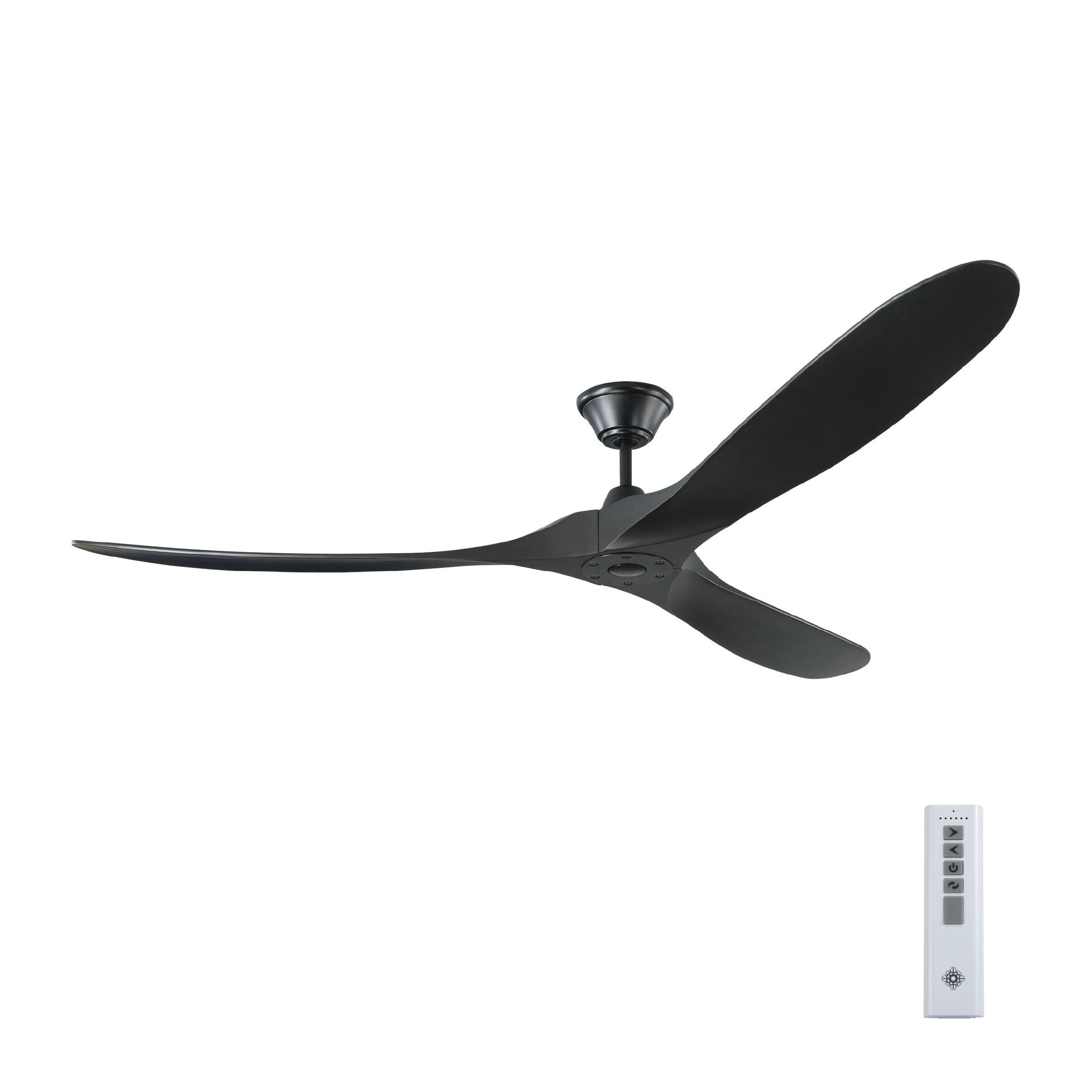 Matte Black 70" Energy-Efficient Ceiling Fan with Remote