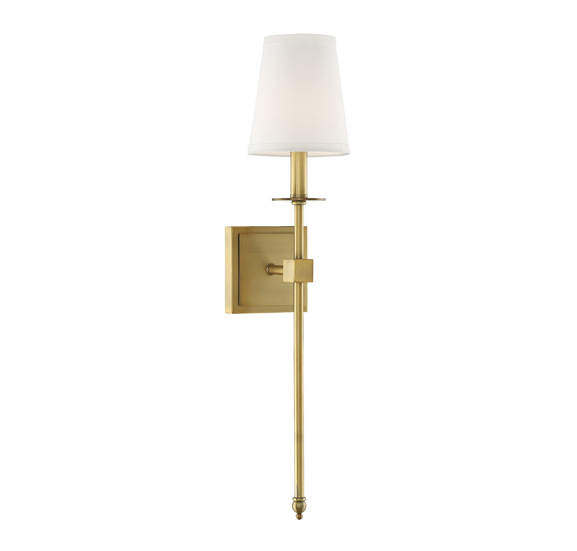 Monroe Transitional 1-Light Dimmable Sconce in Warm Brass