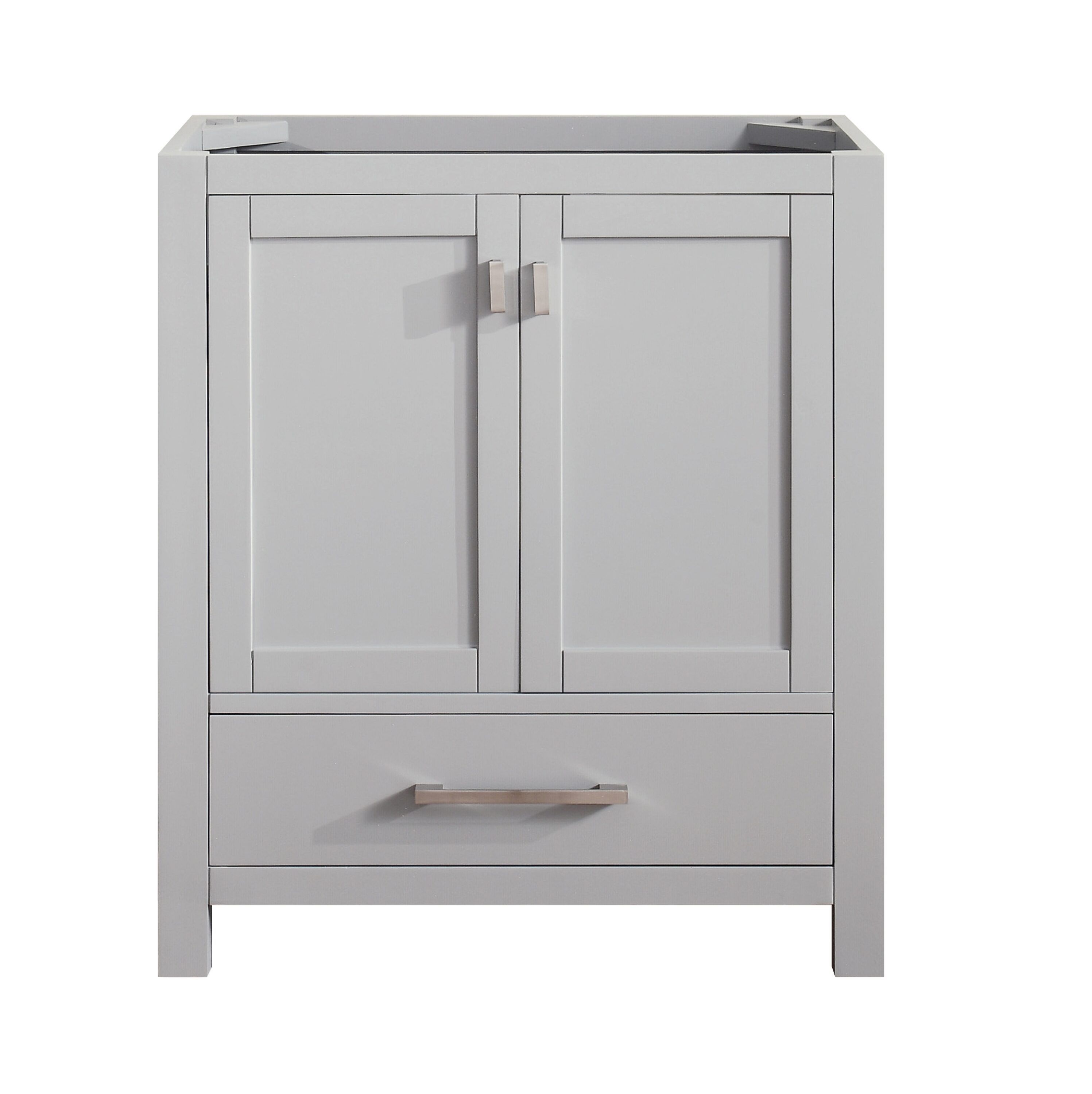 Chilled Gray 30" Solid Wood Freestanding Transitional Vanity