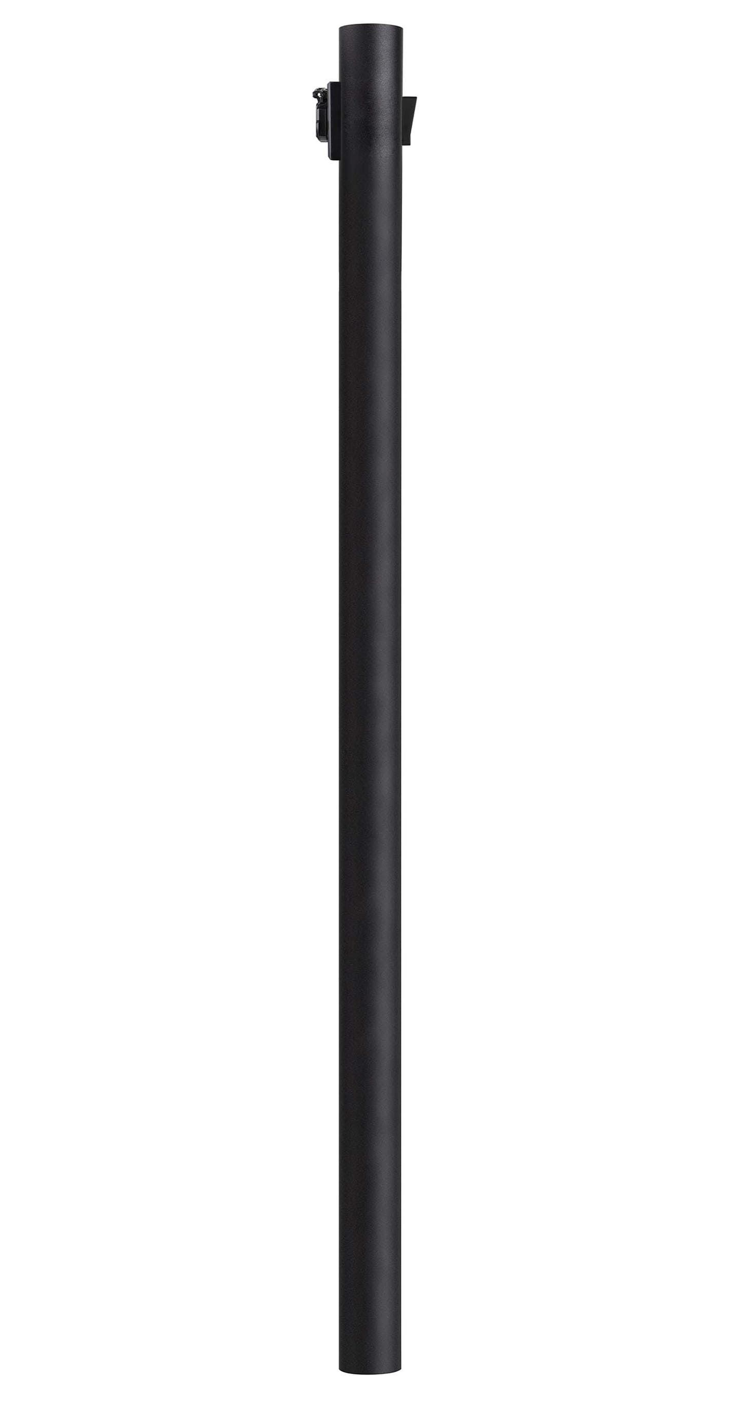 Solus 8 ft. Black Aluminum Outdoor Lamp Post with Outlet