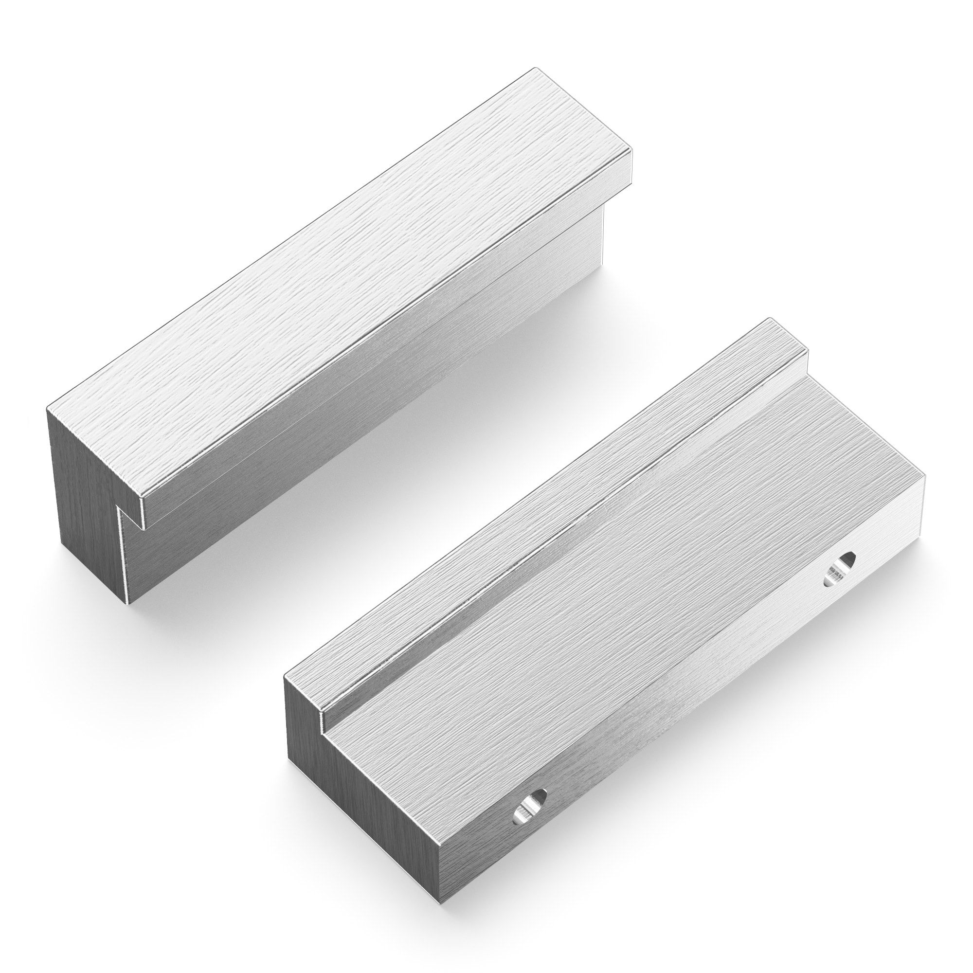 Brushed Nickel Modern Finger Cabinet Pull