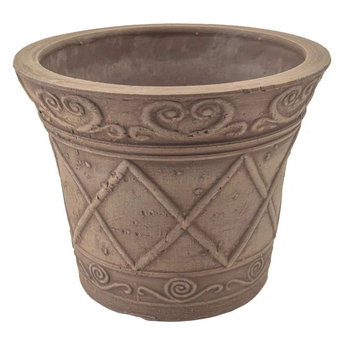 Arcadia Classic Taupe 4-inch Recycled Planter Pot