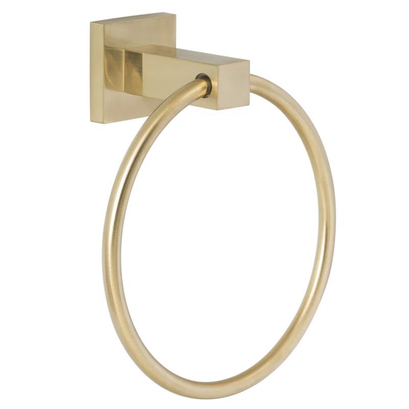 Satin Brass Wall Mounted Towel Ring