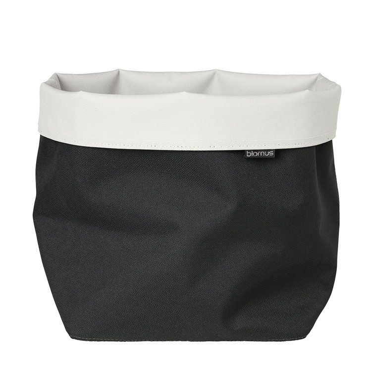 Ara Reversible Sand Anthracite Square Canvas Storage Basket